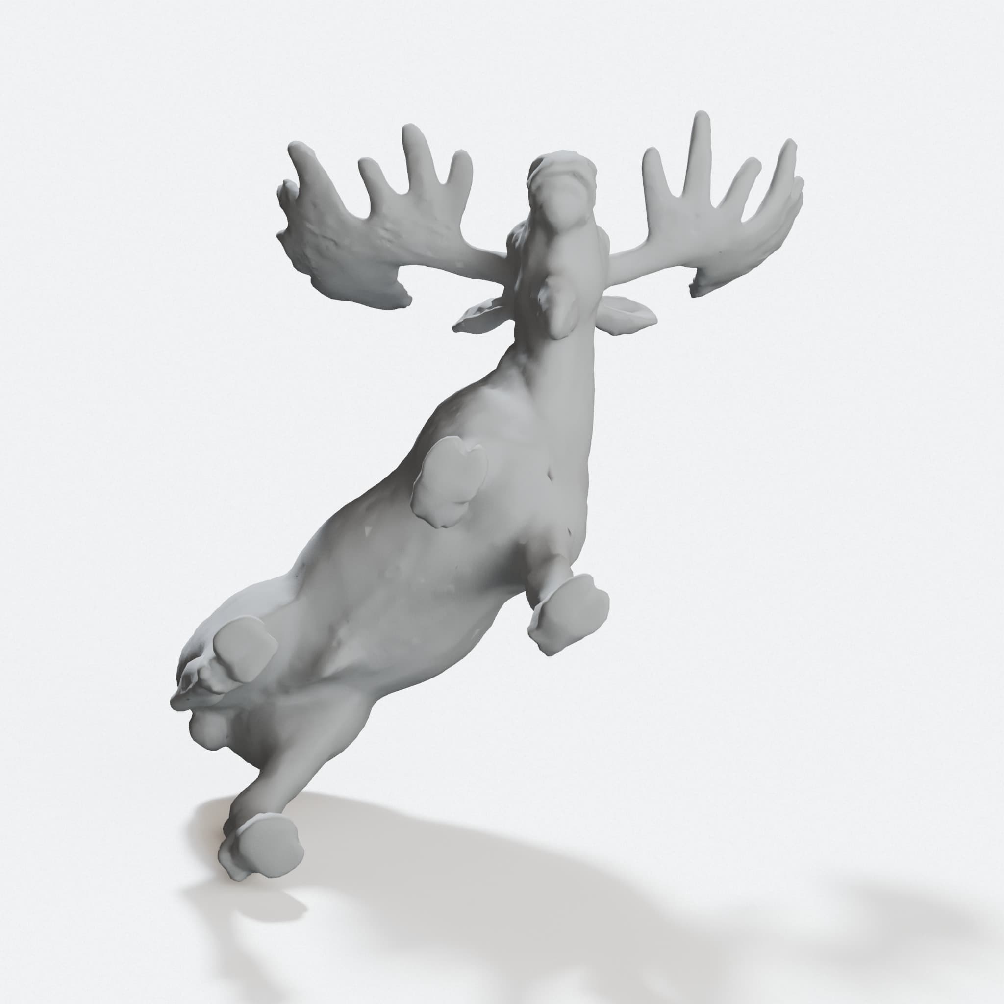 Moose Sculpture - 3D Printed Home Decor with Antlers