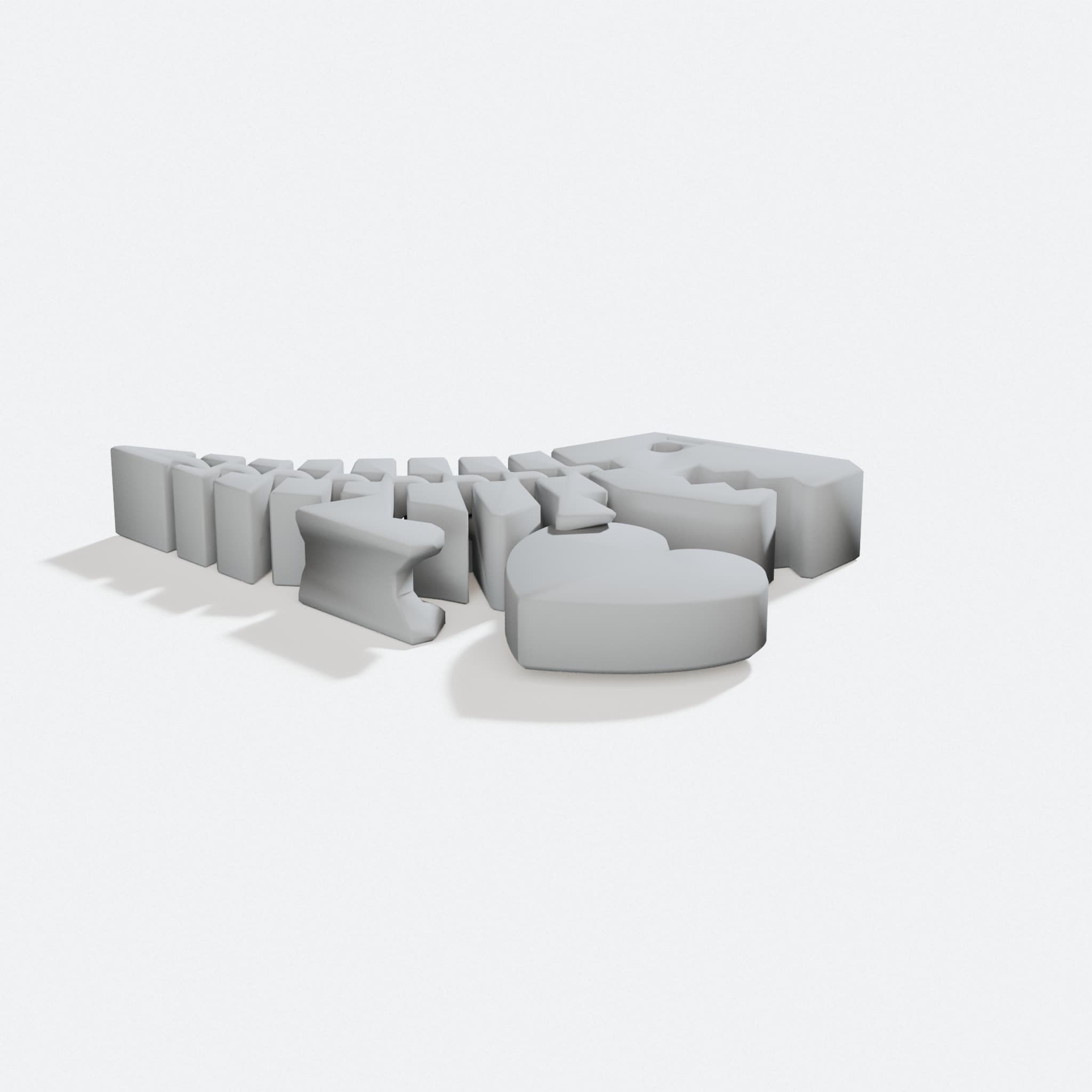 Flexi-Rex Valentine 3D Printed Fidget Toy