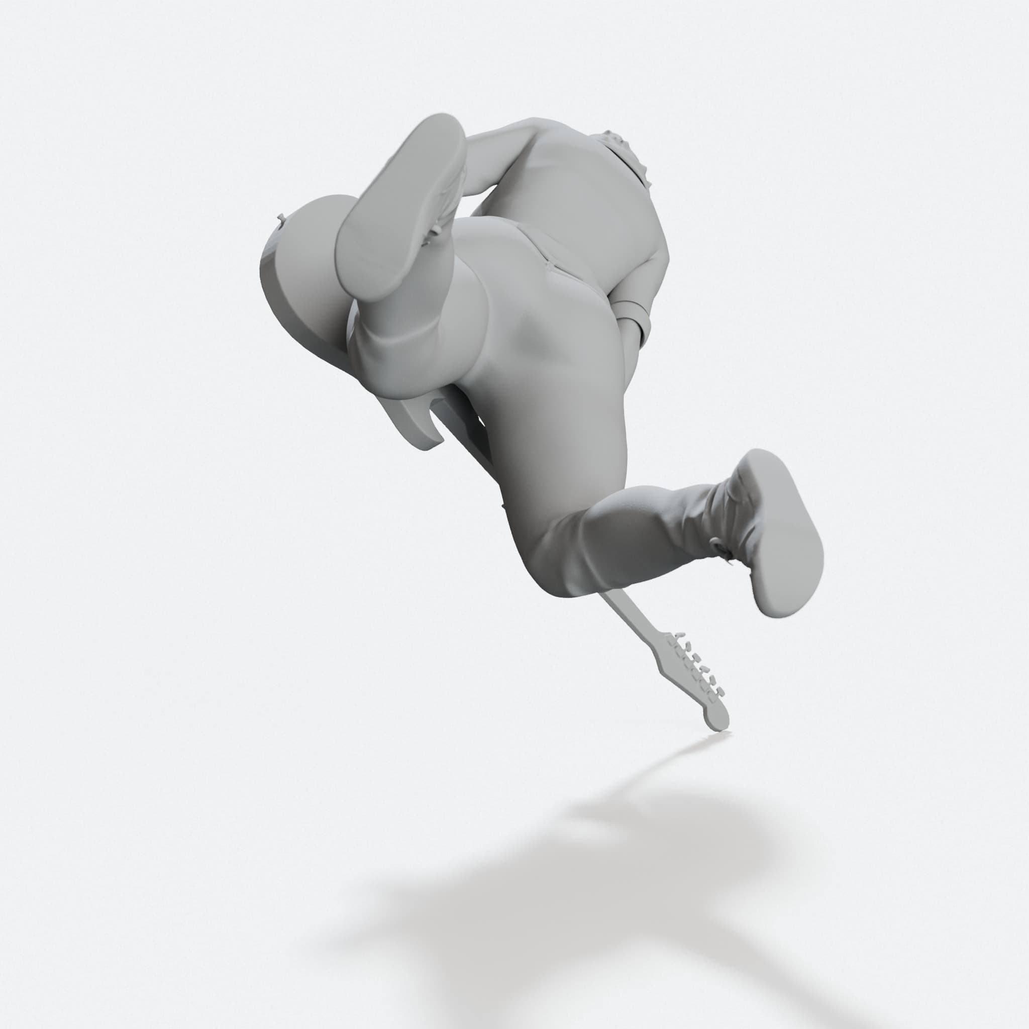 Girl with a Guitar 3D Printed Home Decor Figure