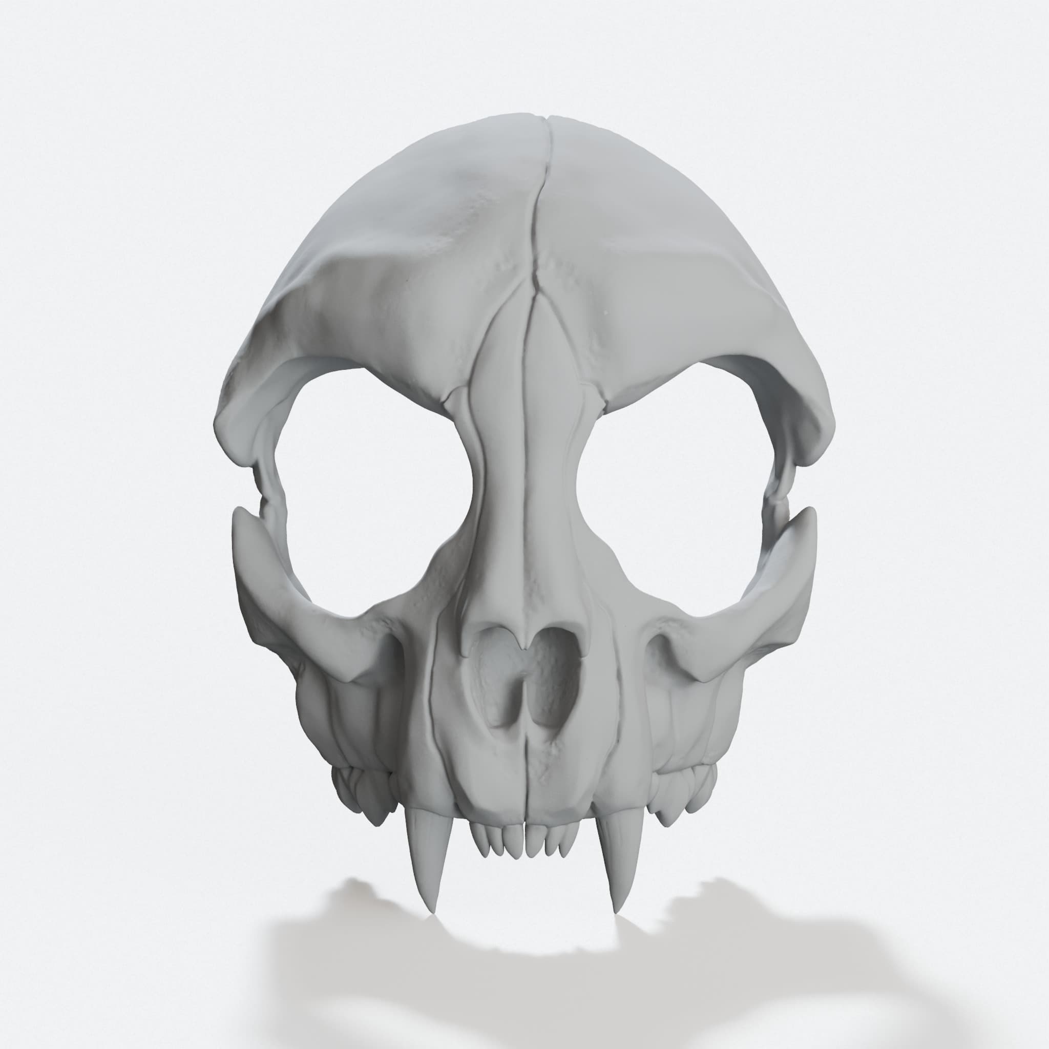 Angry Cat Skull Mask 3D Printed Ornament