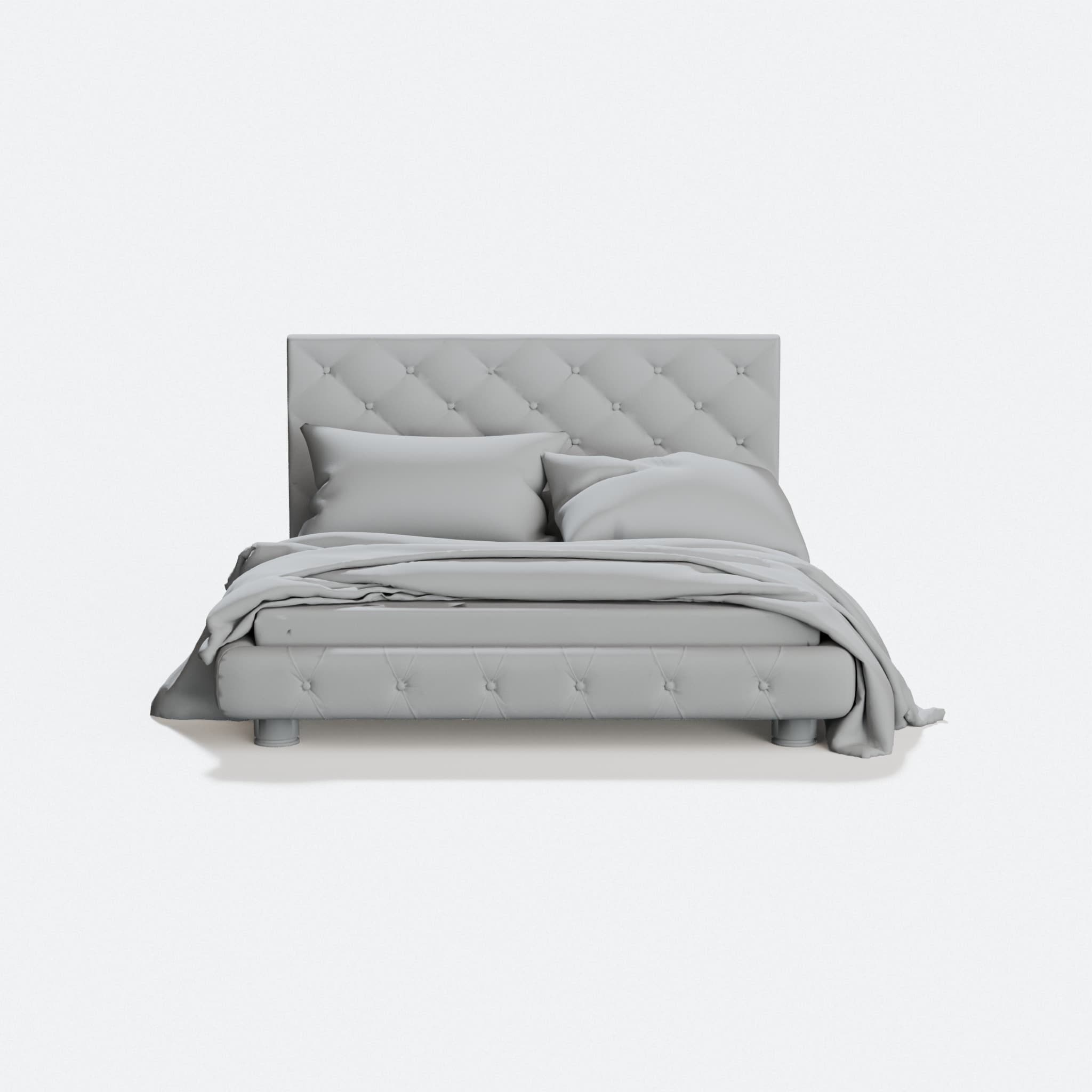 3D Printed Double Bed Miniature Toy for Dollhouse