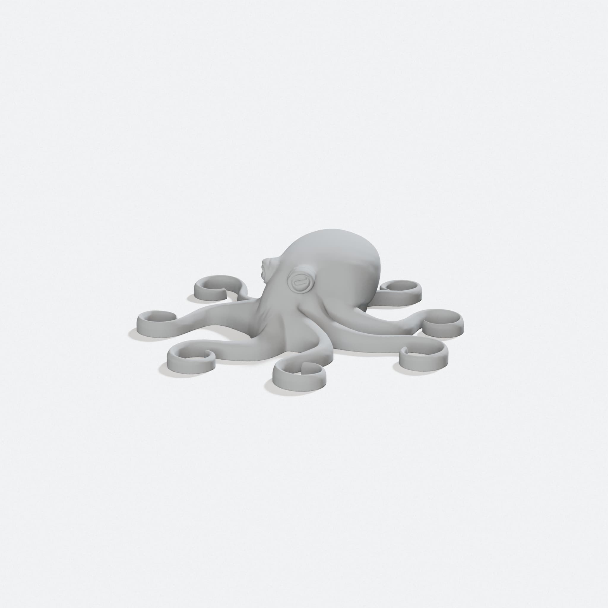 Smooth Octopus Sculpture Resculpted for Display