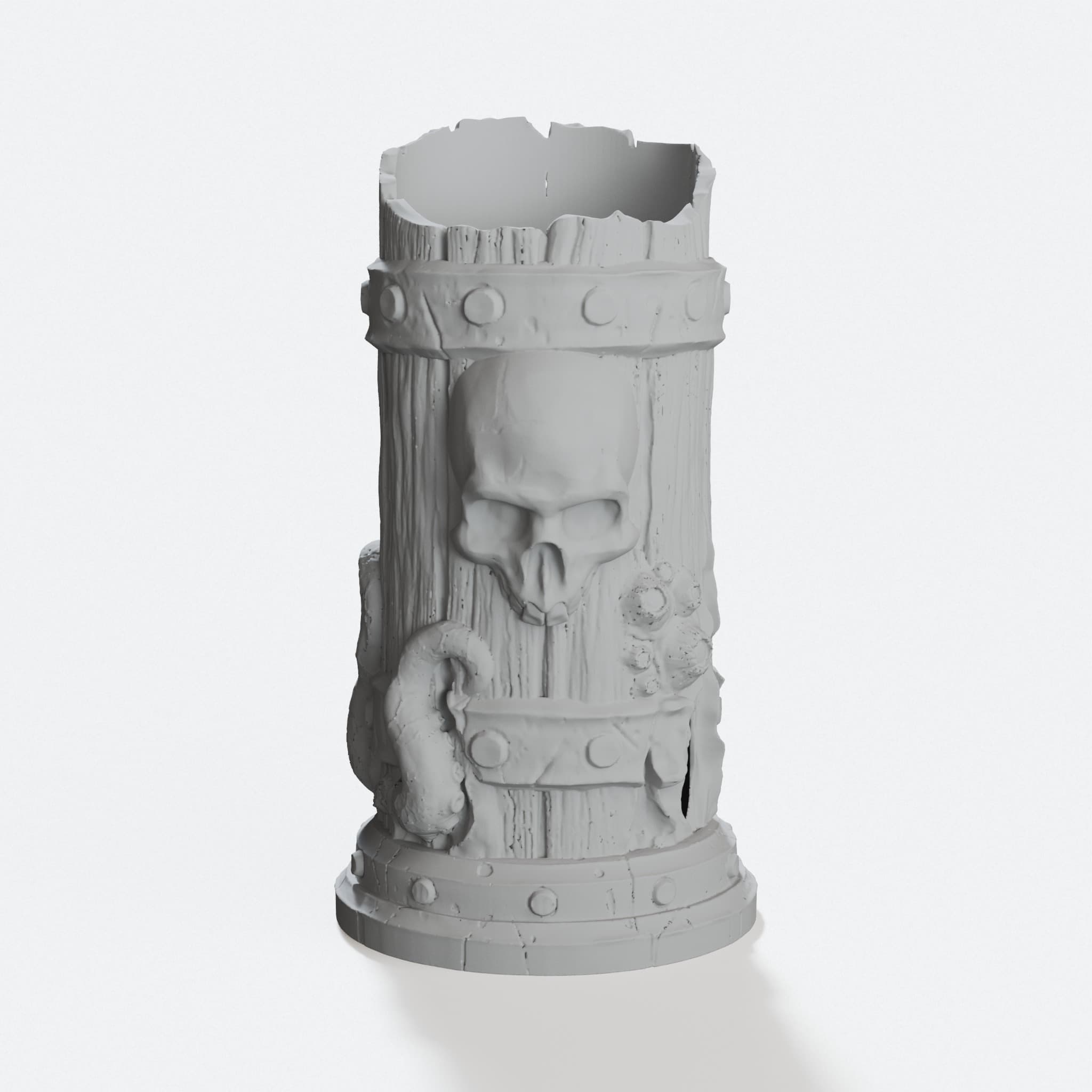 3D Printed Paintbrush Holder with Lovecraft Design