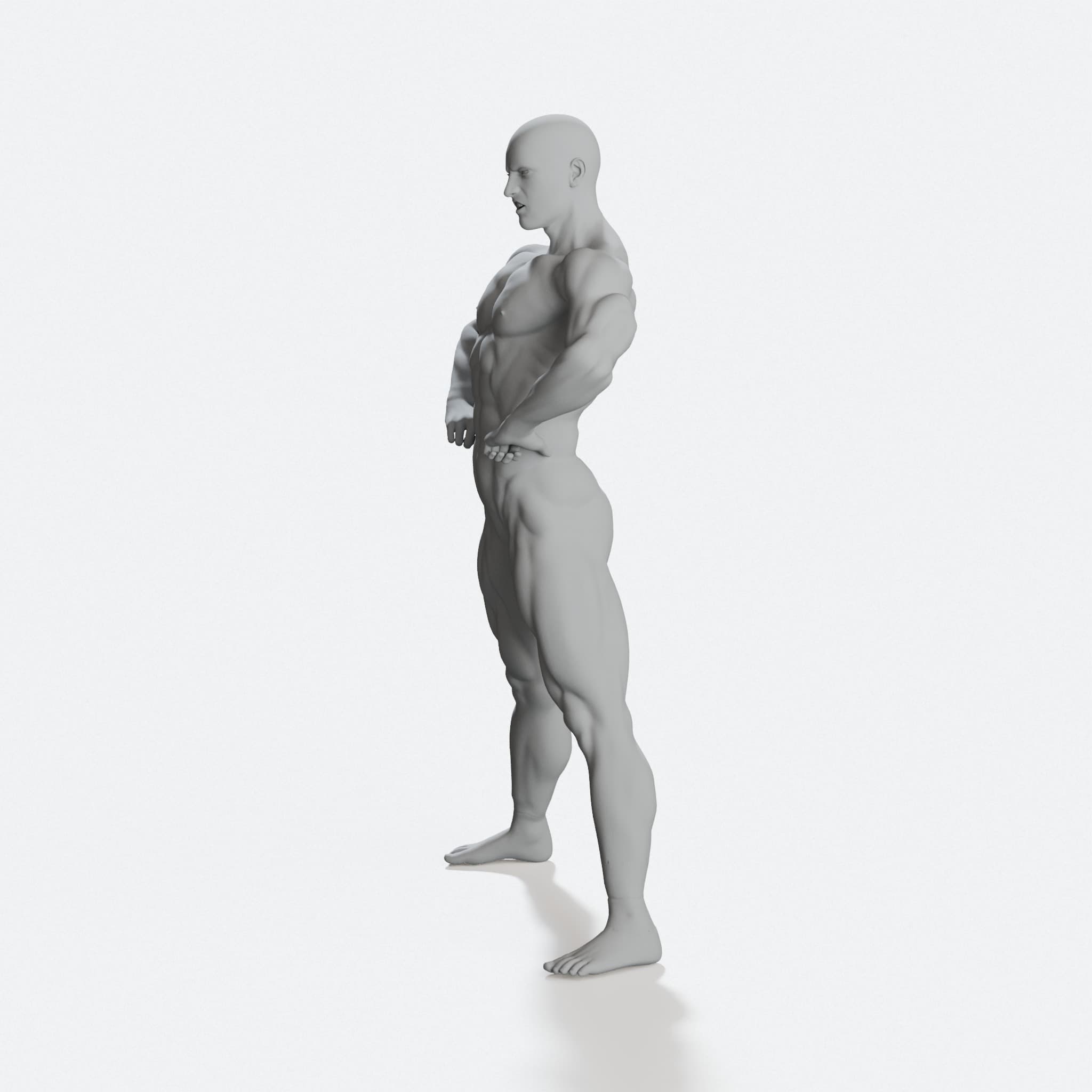 Male Bodybuilder 3D Printed Ornament Decor Figure