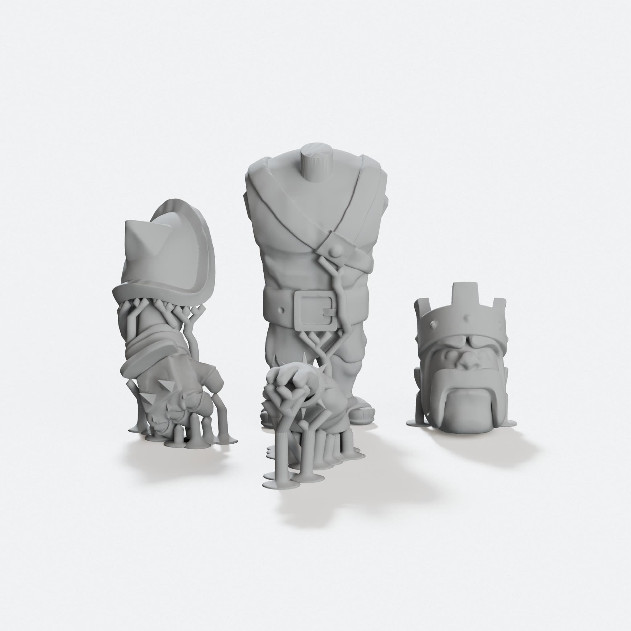 Barbarian King Clash of Clans 3D Printable Figure