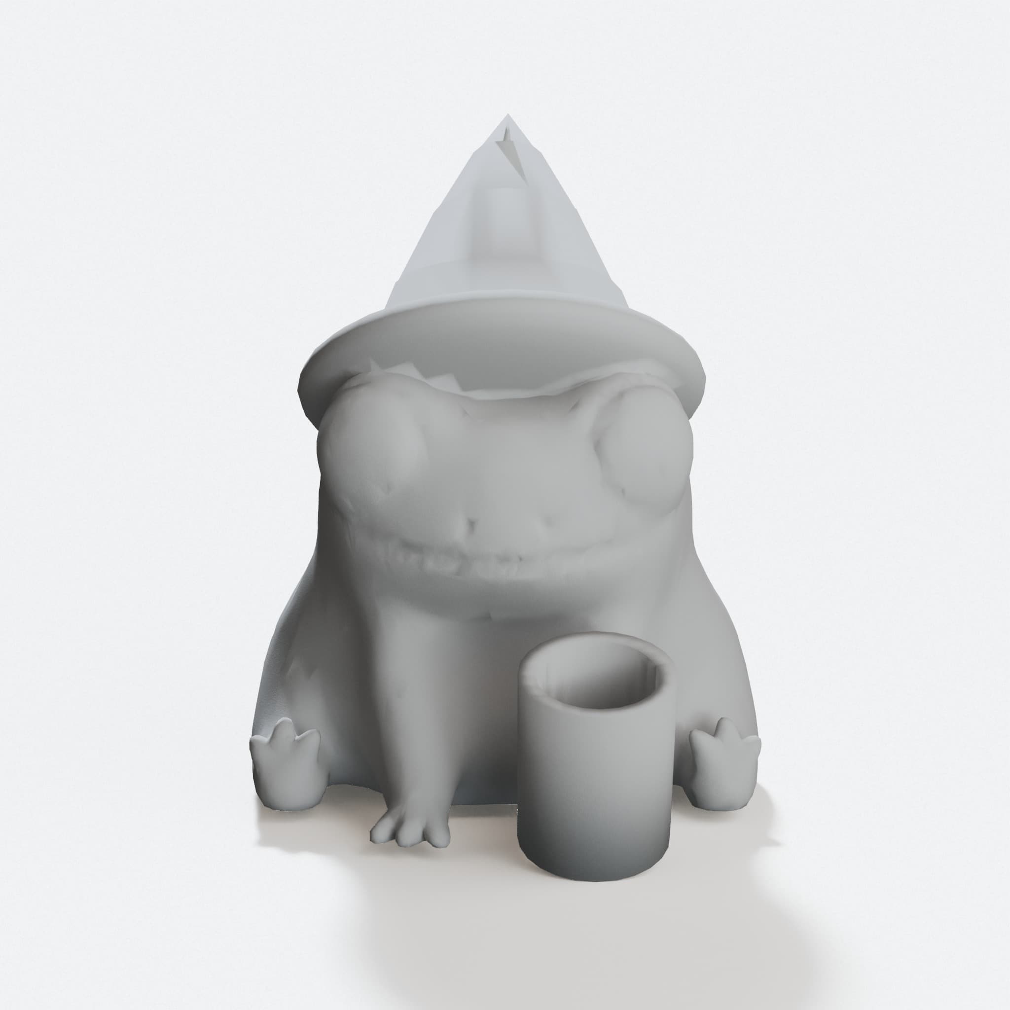 Fred the Wizard Frog 3D Printed Pencil Holder