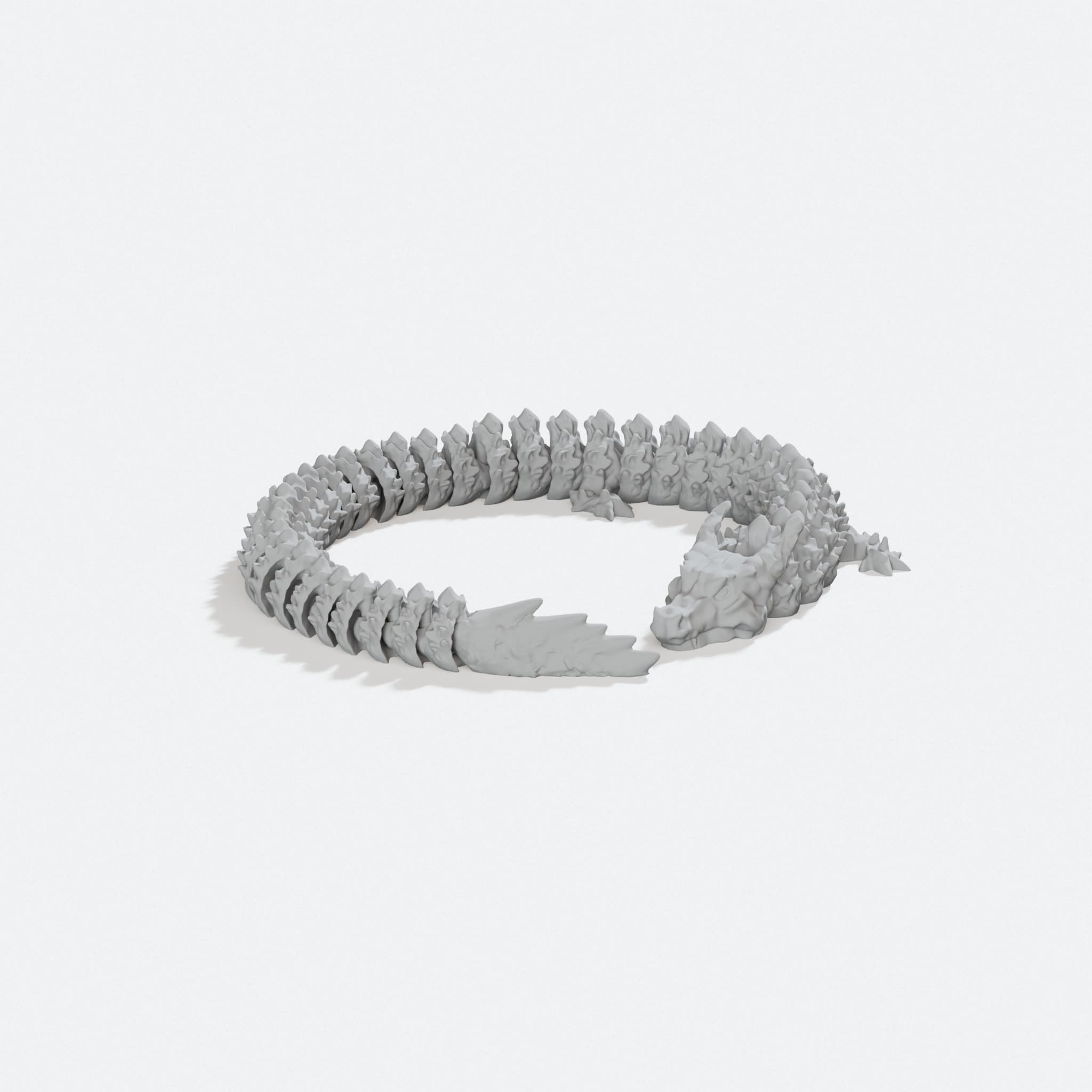 Dragon Flexi 3D Printed Toy, Flexible Desktop Decoration