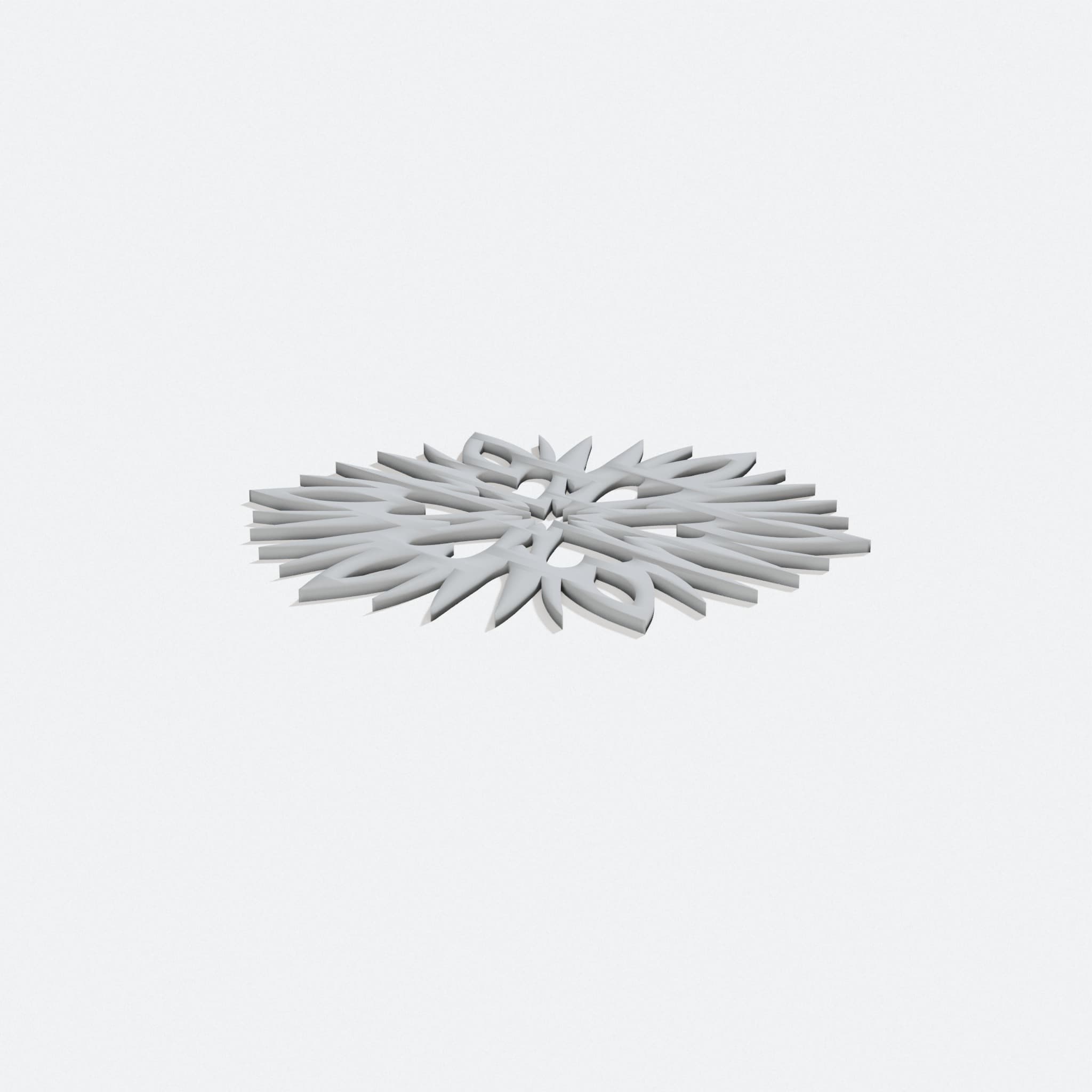 3D Printed Snowflake Christmas Ornament