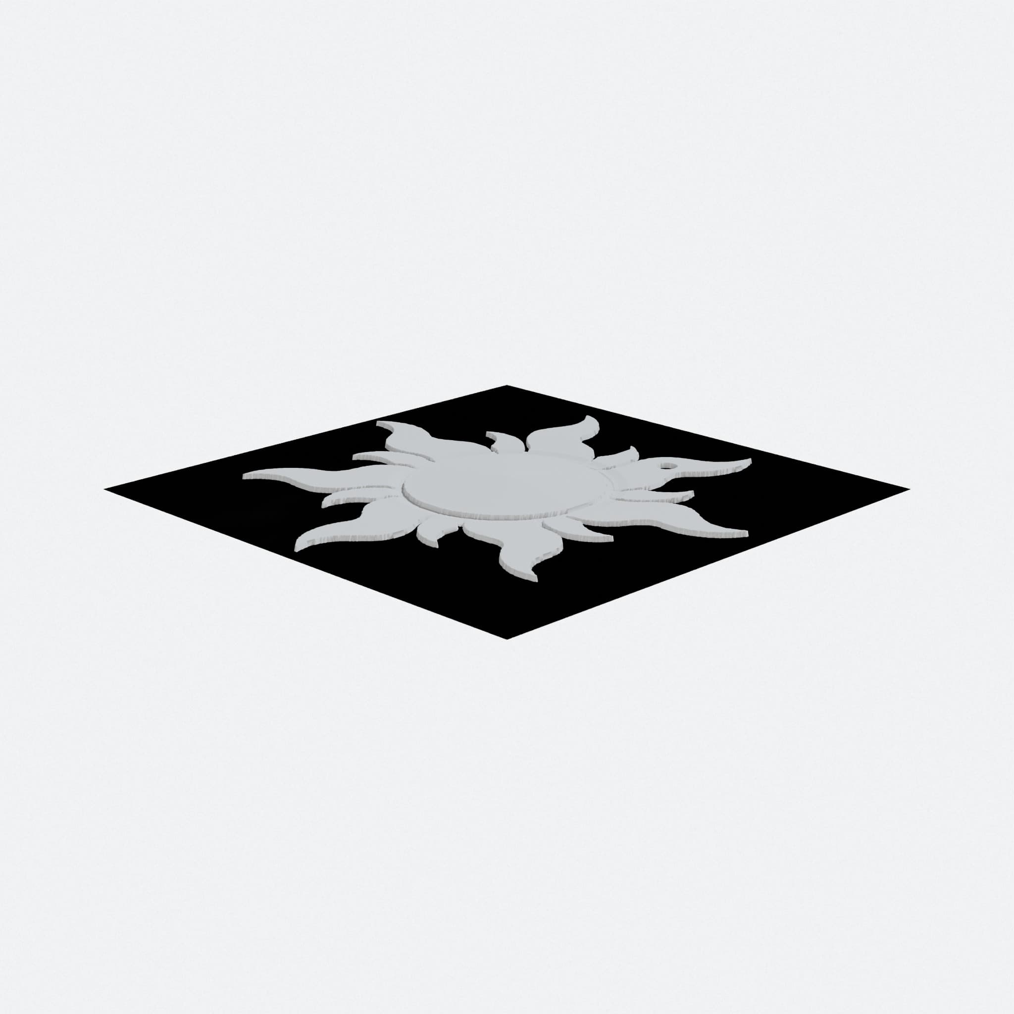 Sun Relief 3D Printed Home Decor Wall Hanging
