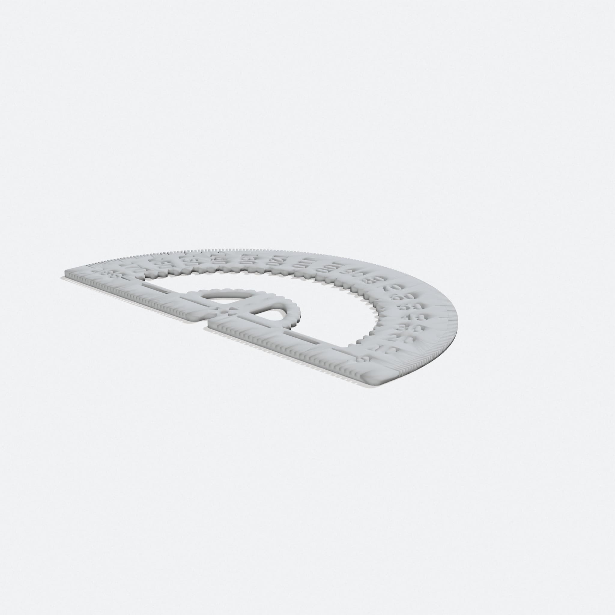 Custom 3D Printed Protractor with Full Degree Marks