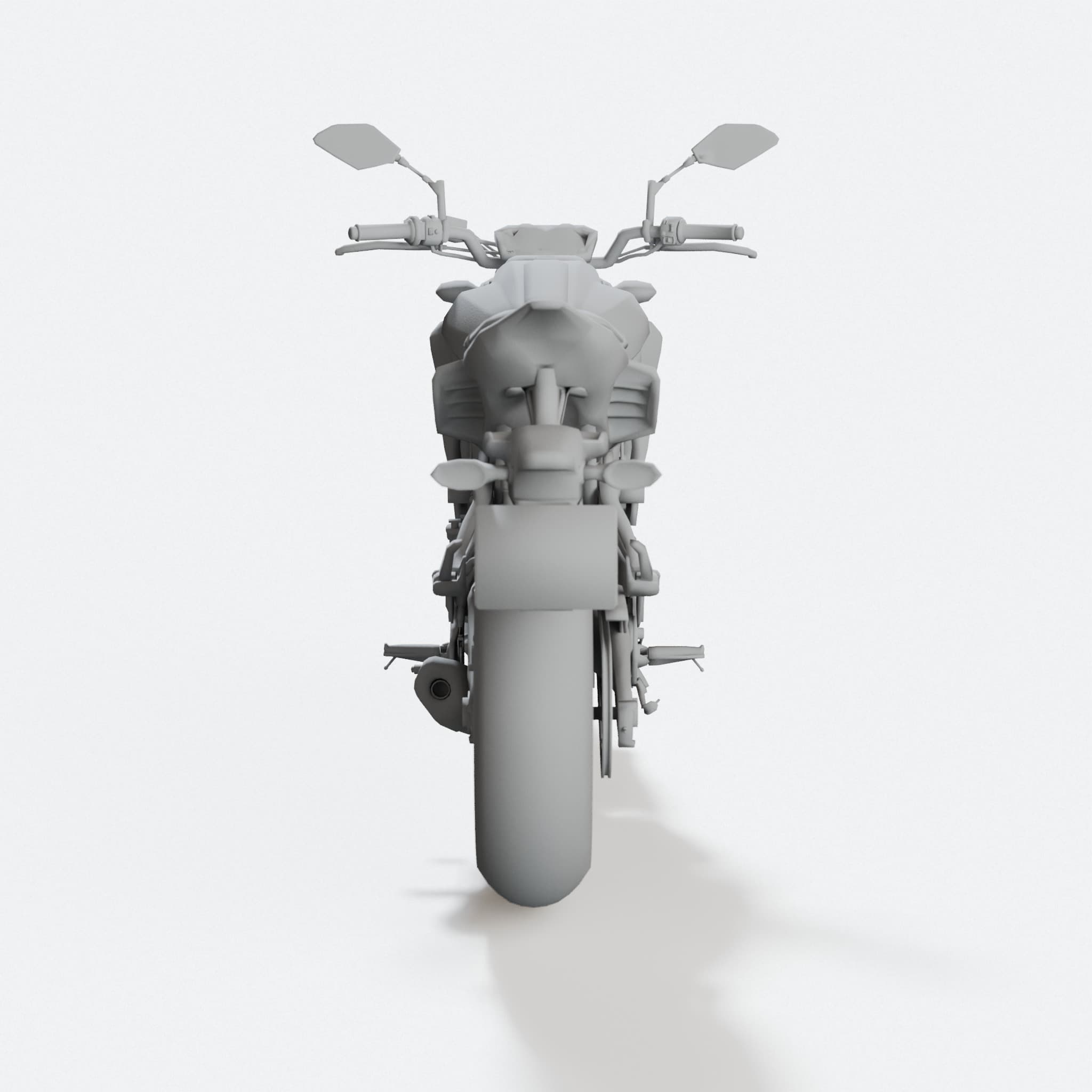 Yamaha MT 07 Motorcycle 3D Printed Toy with Rider Pose