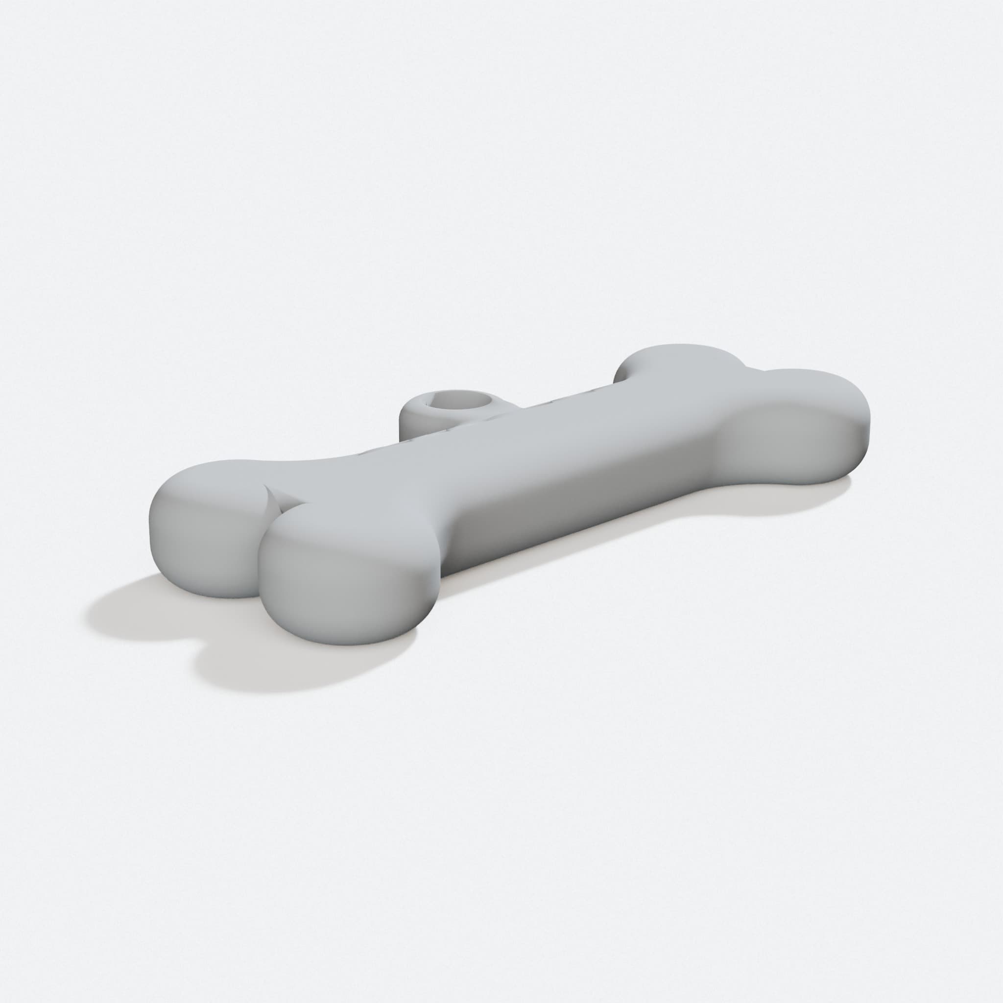 3D Printed Dog Name Tag, Bone Shape Pet ID