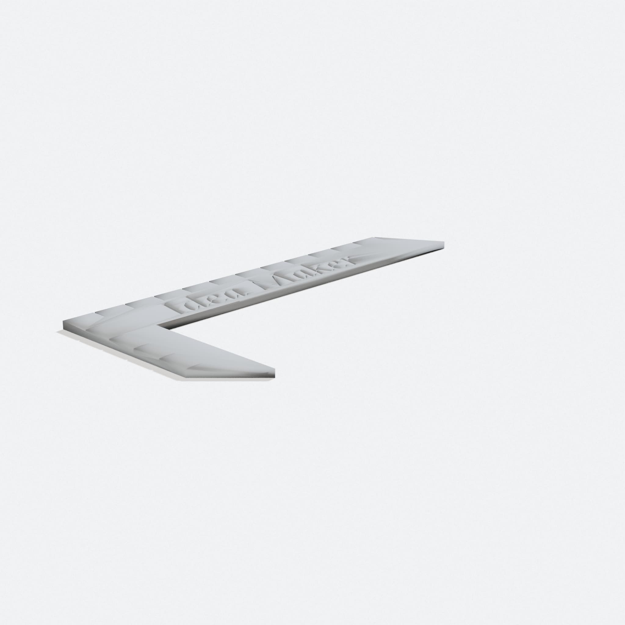 3D Printed Sketch Ruler, 132mm with Angle Guides