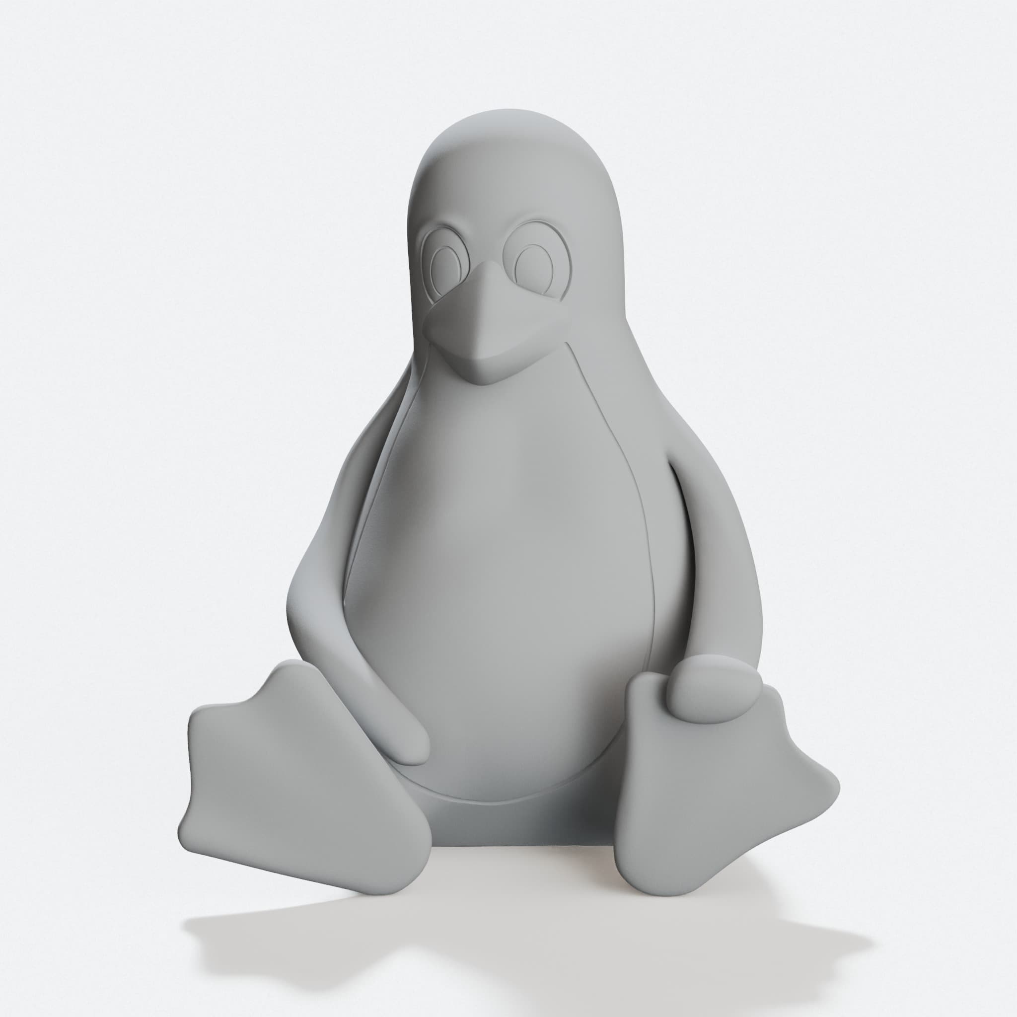 Tux Linux Penguin 3D Printed Toy Action Figure