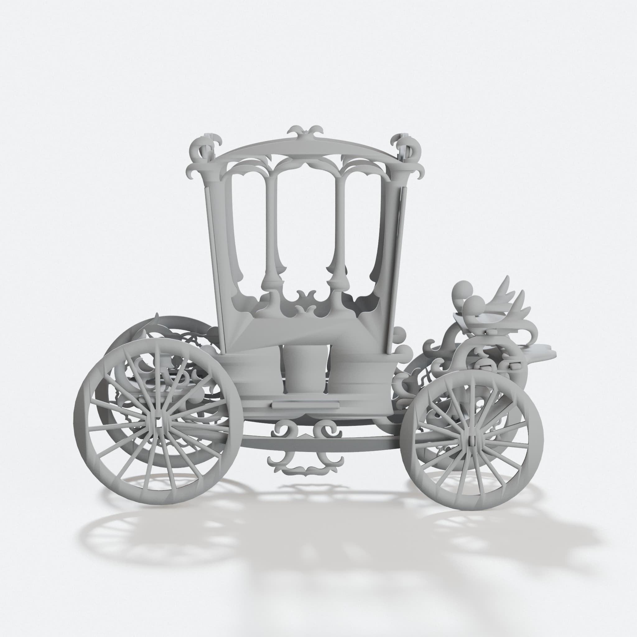 3D Printed Brougham Fork Home Decor Model