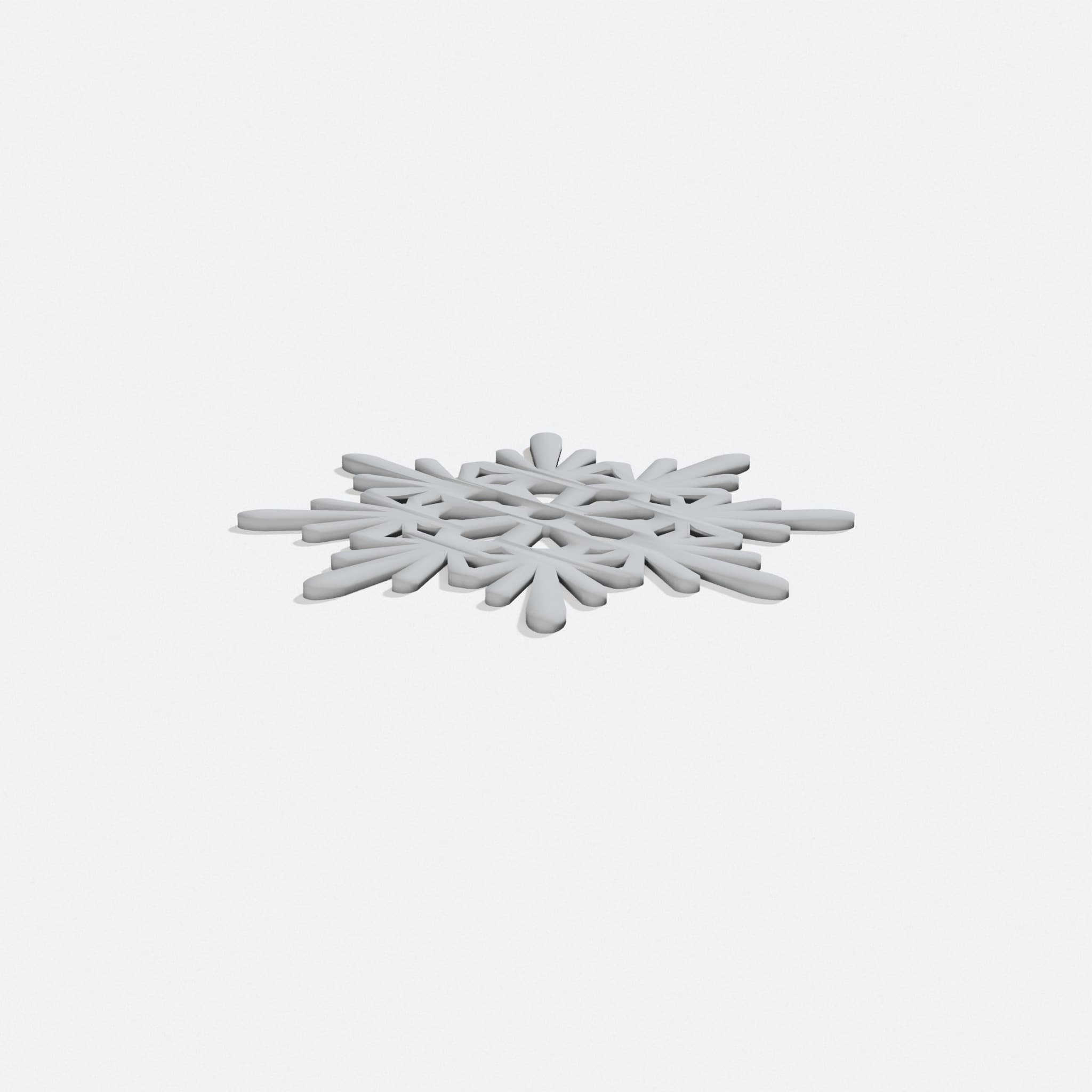 3D Printed Snowflake Christmas Ornament