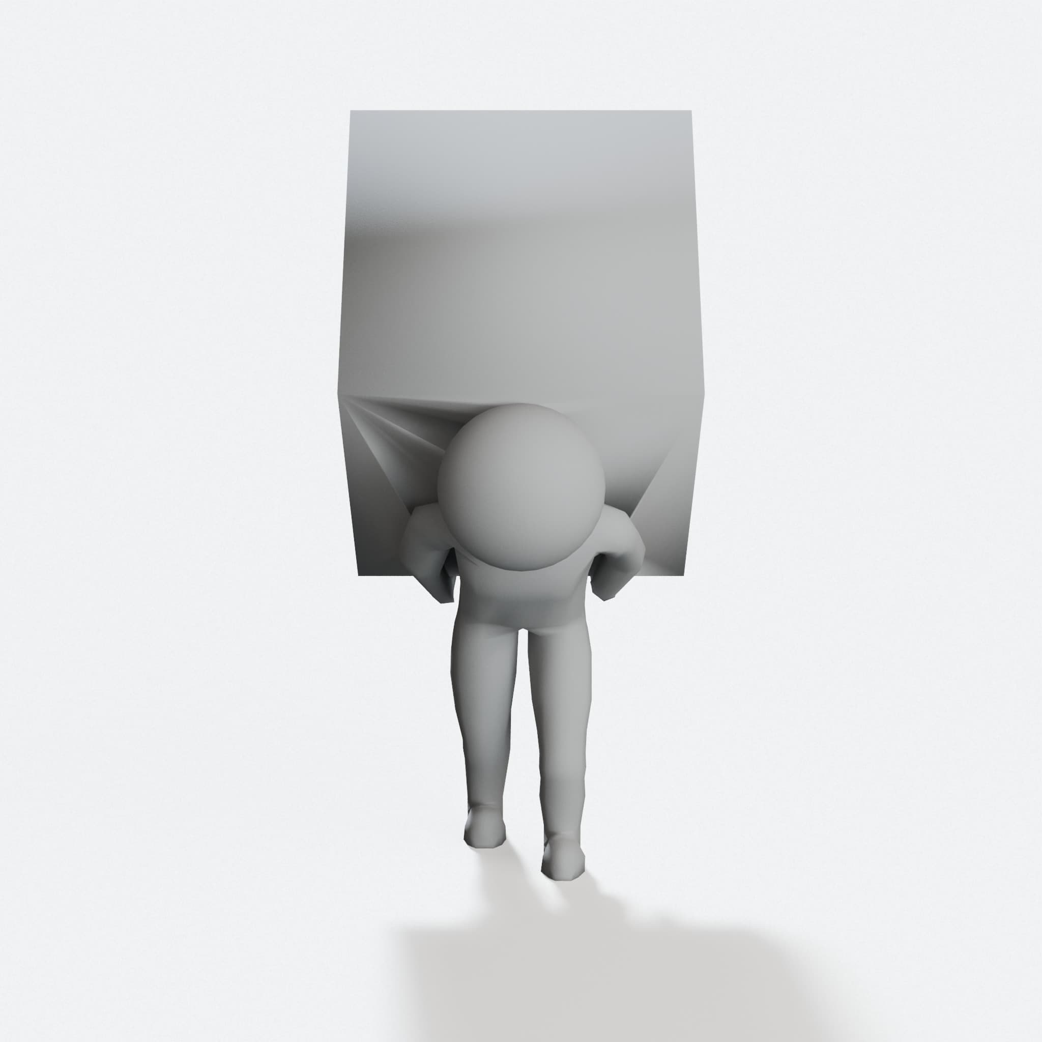 Little Man Carrying Box 3D Printed Ornament