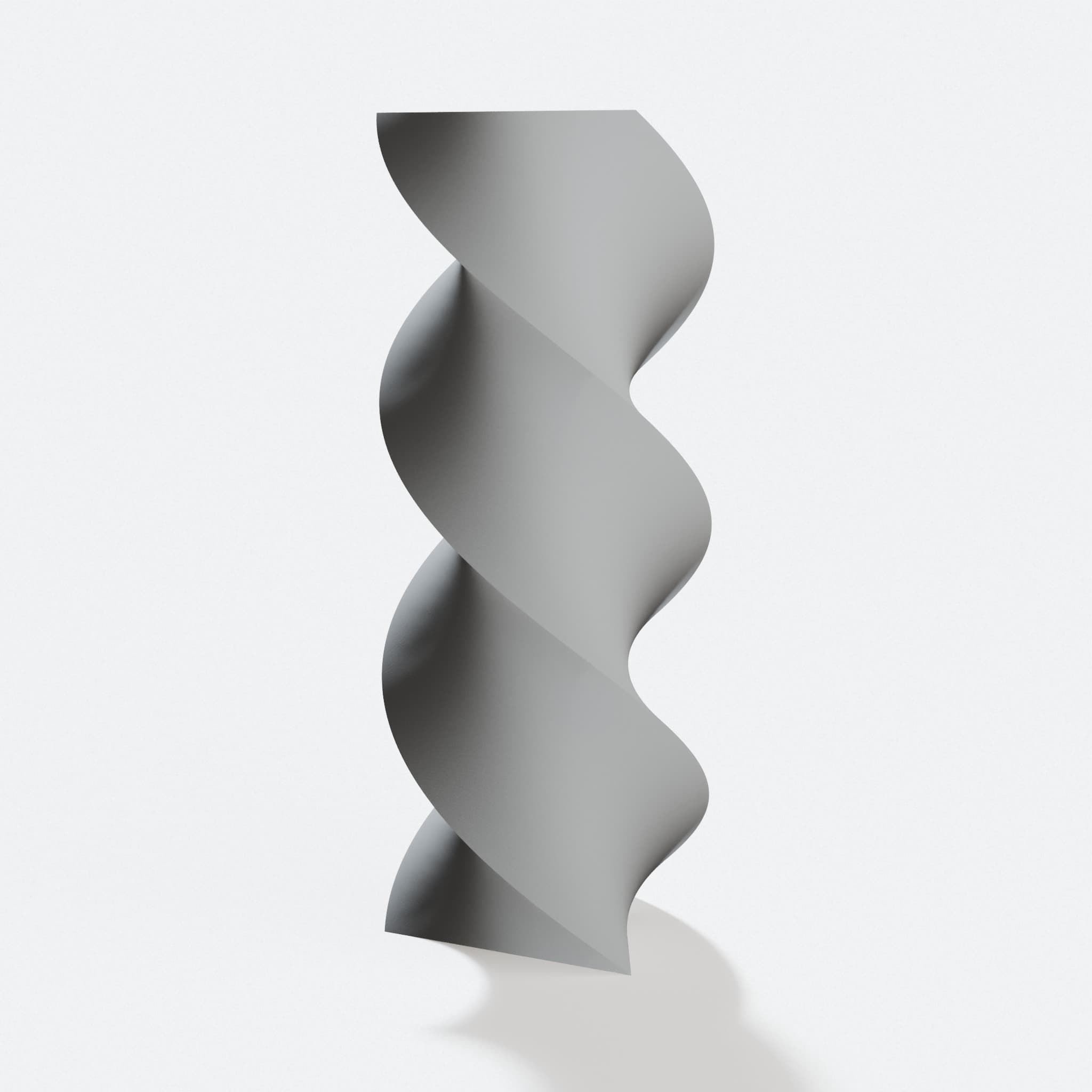 Twisted Form Study 3D Printed Ornaments