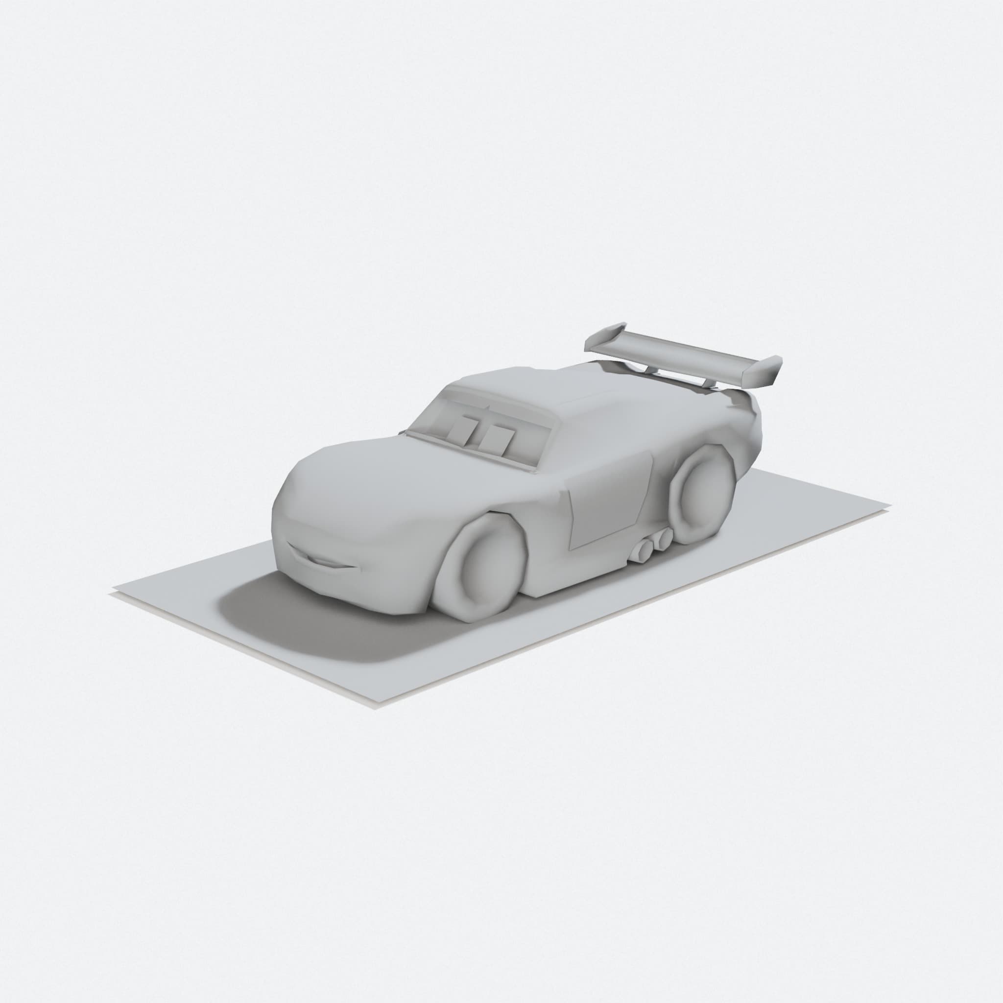 Lightning McQueen 3D Printed Toy Figure