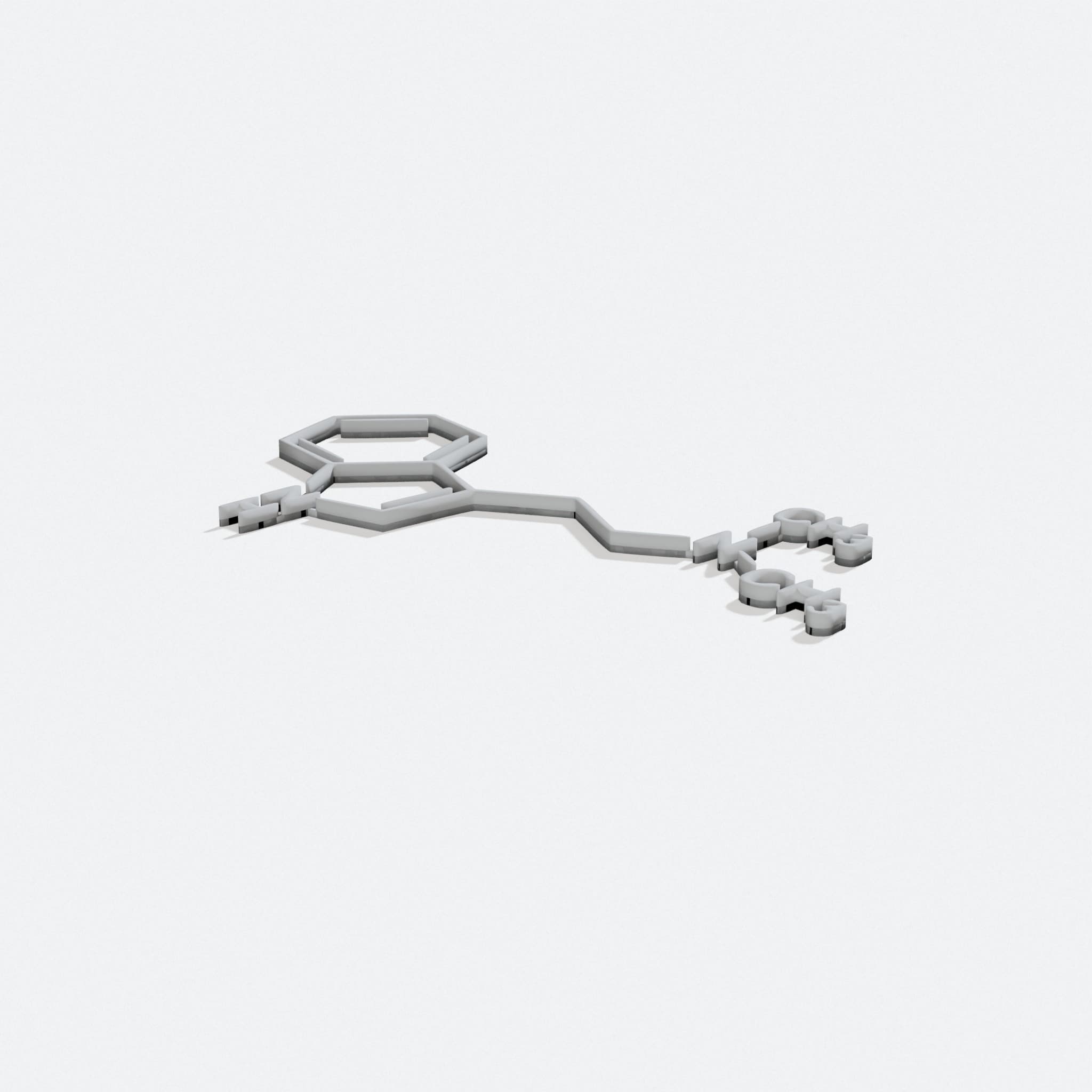 DMT Molecule 3D Printed Wall Art