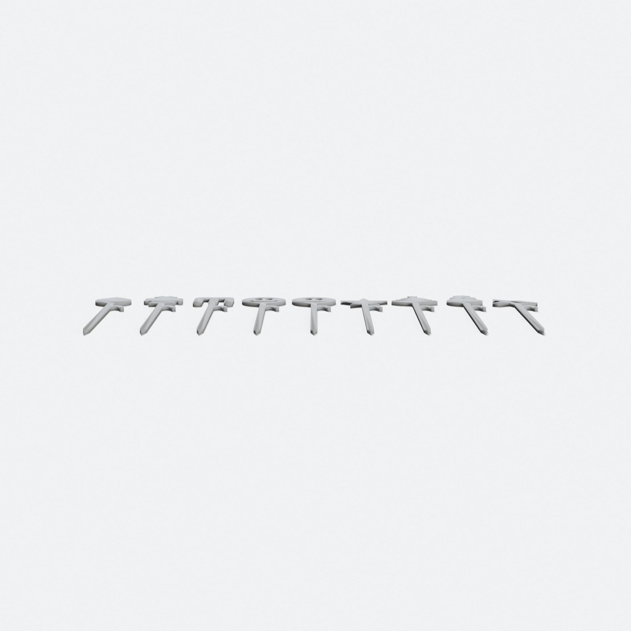 Swizzle Sticks Party Set - 9 Fun 3D-Printed Designs