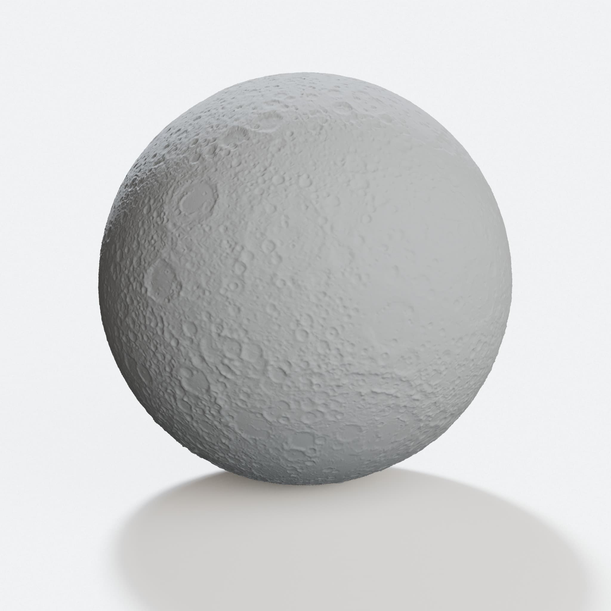 3D Printed Moon Home Decor with Realistic Texture