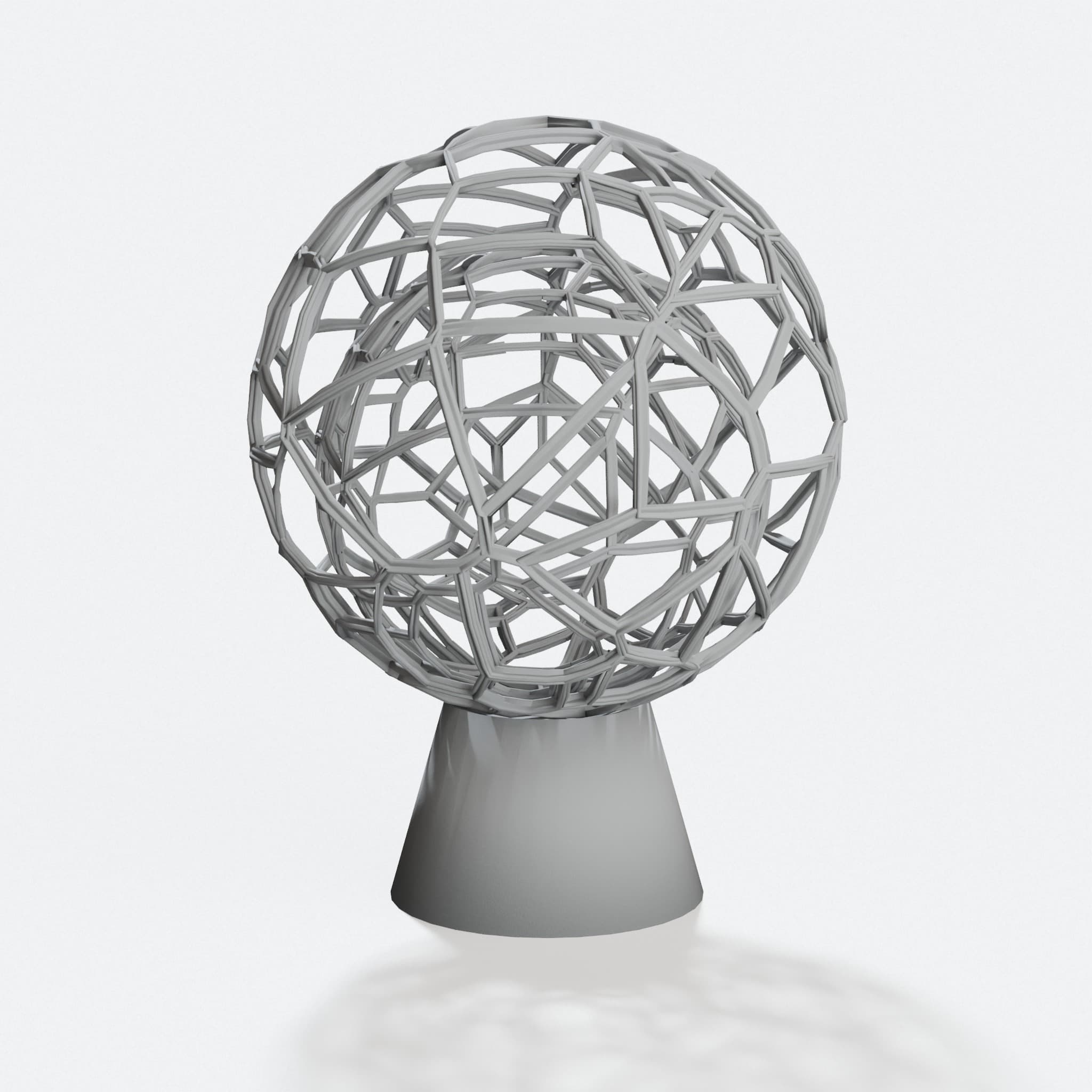 Voronoi Globe of Death 3D Printed Home Decor