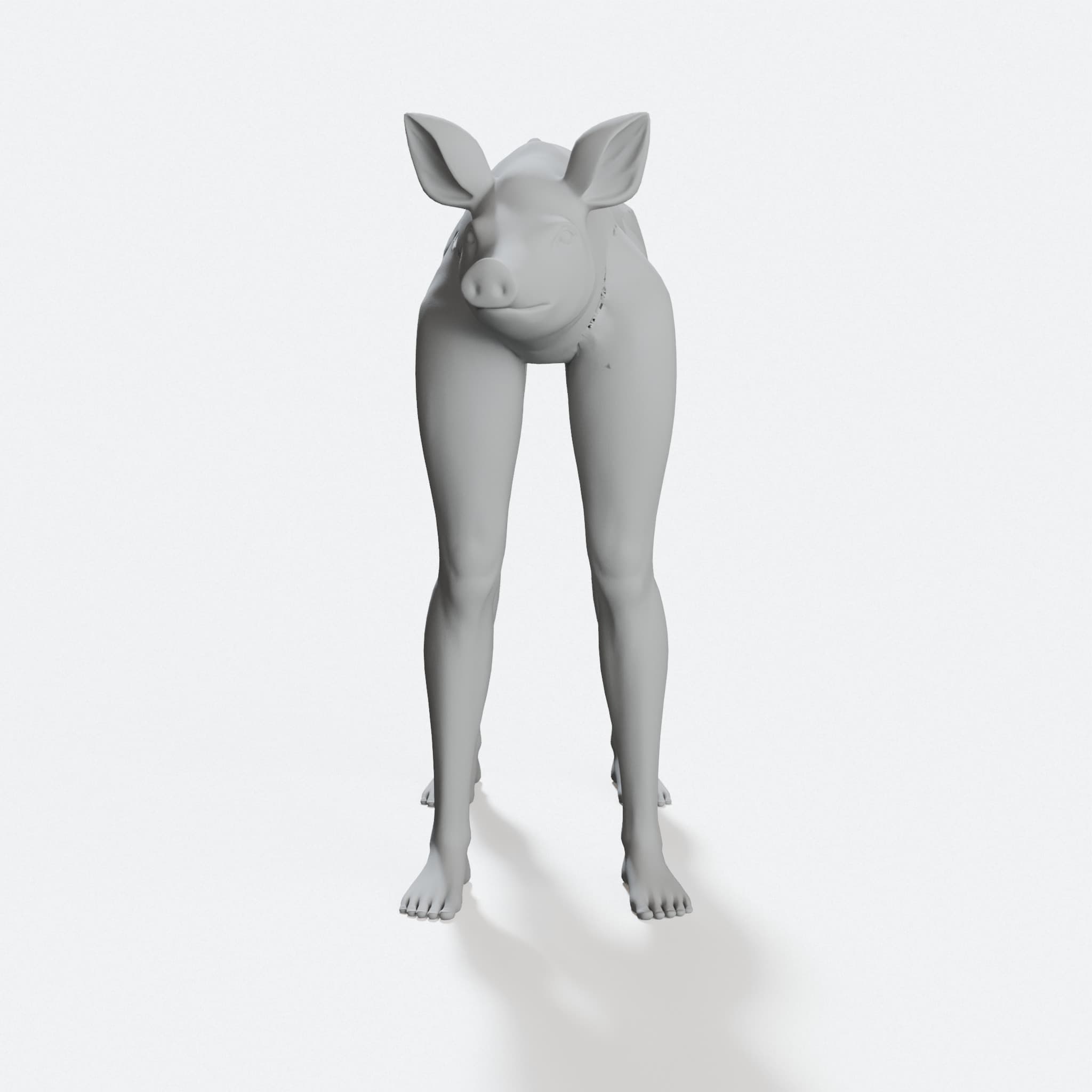 Leggy Pig 3D Printed Home Decor Sculpture