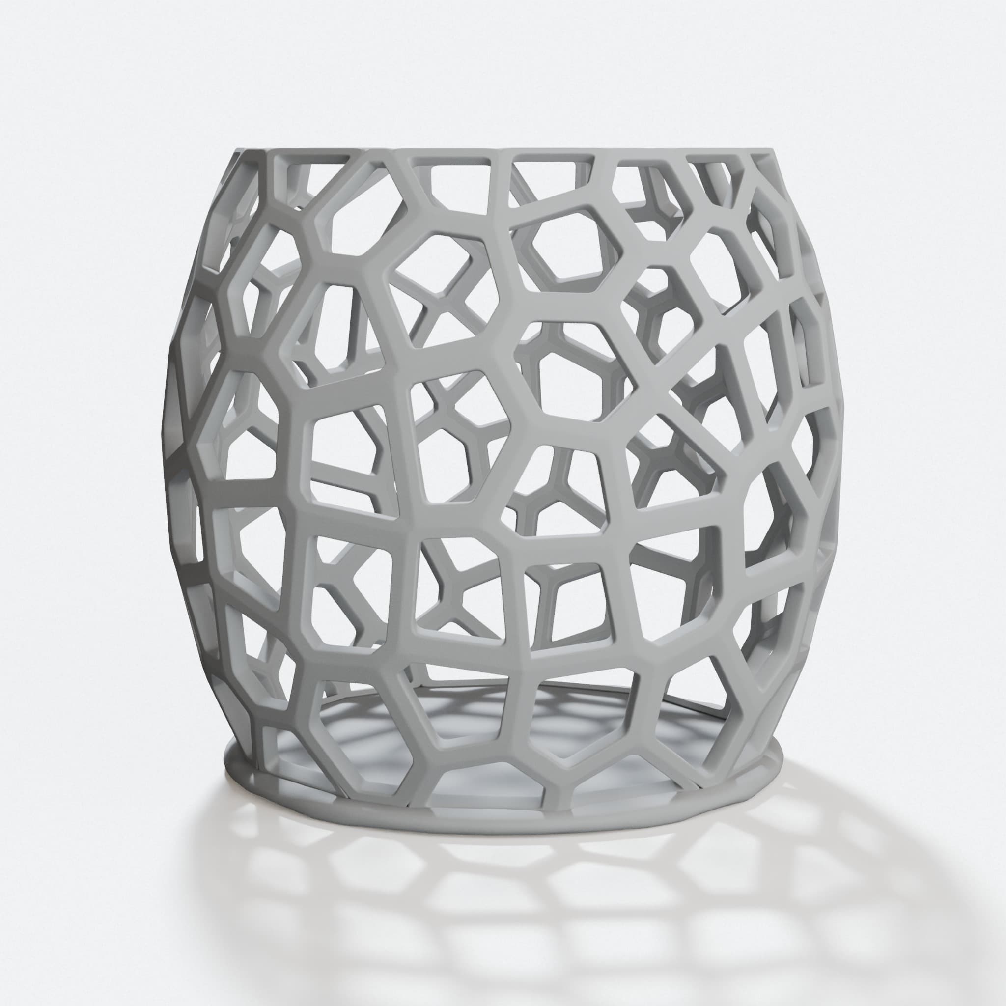 Voronoi 3D Printed Candle Holder Home Decor