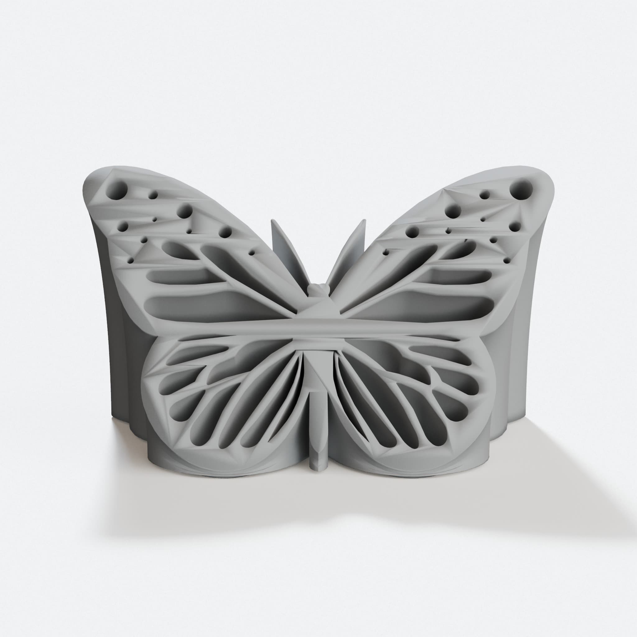 Curved Rubber Butterfly 3D Printed Fidget Toy