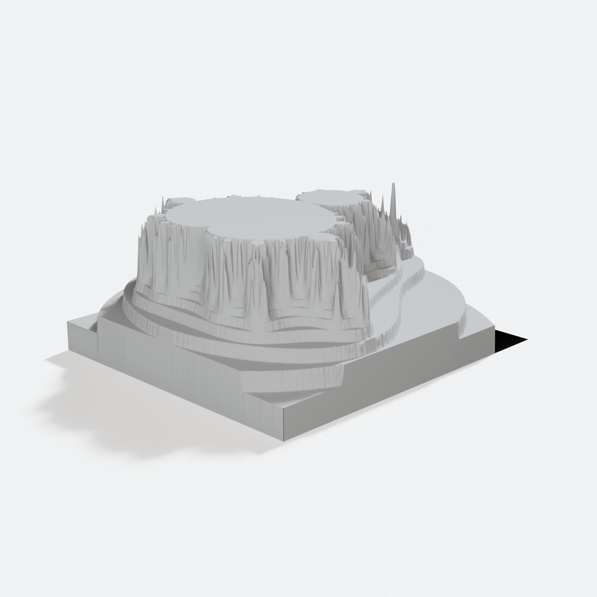 Mandelbrot Set 3D Printed Ornament and Candle Holder