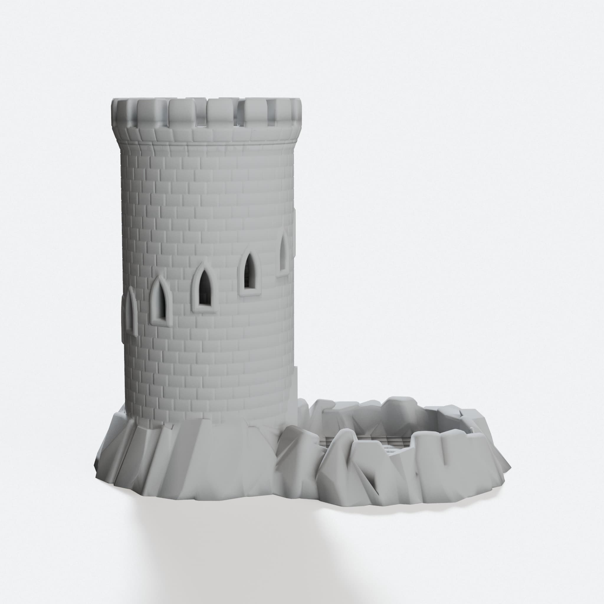 Single-Print Dice Tower for Tabletop Gaming