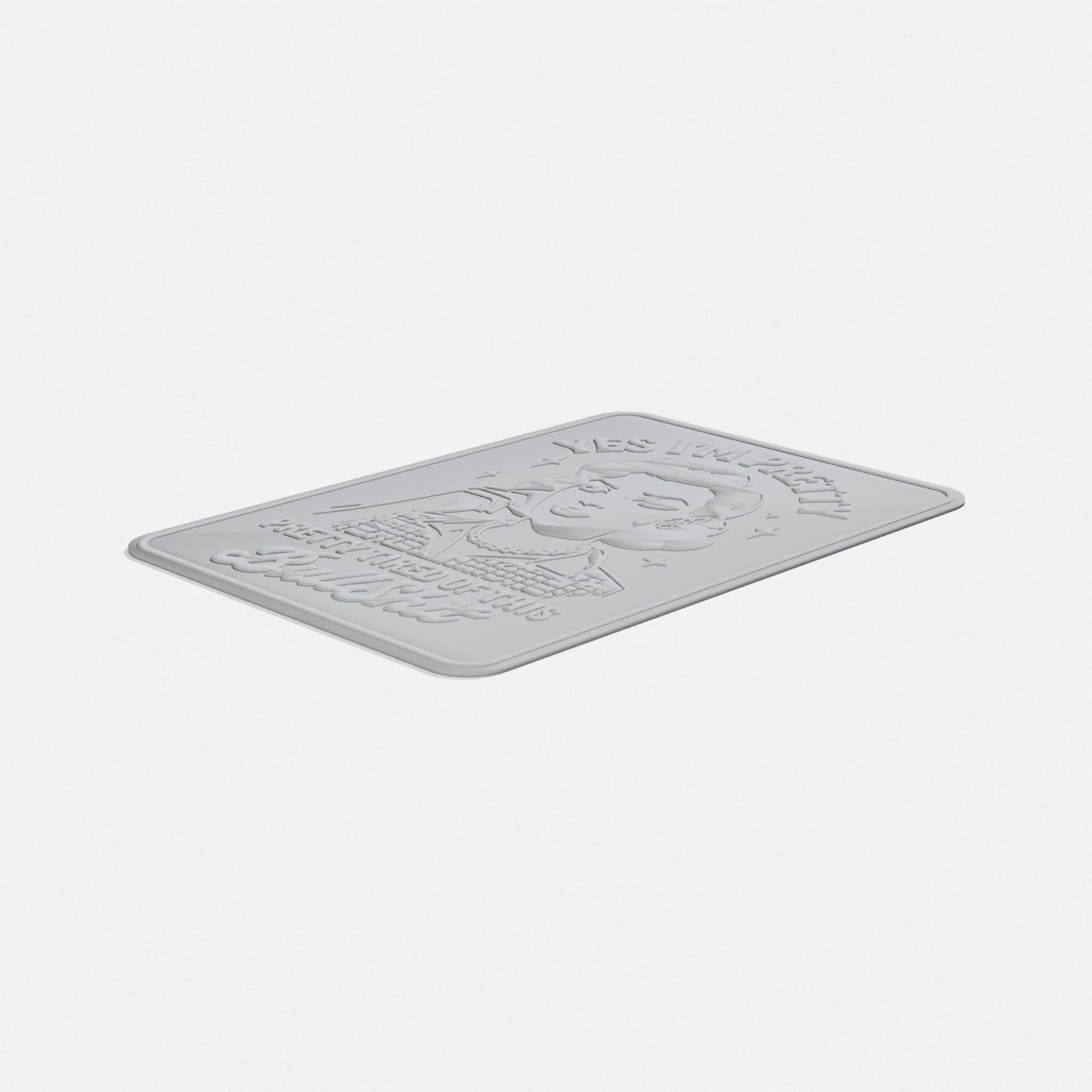 Pretty Tired Funny Wall Sign - 3D Printed Home Decor