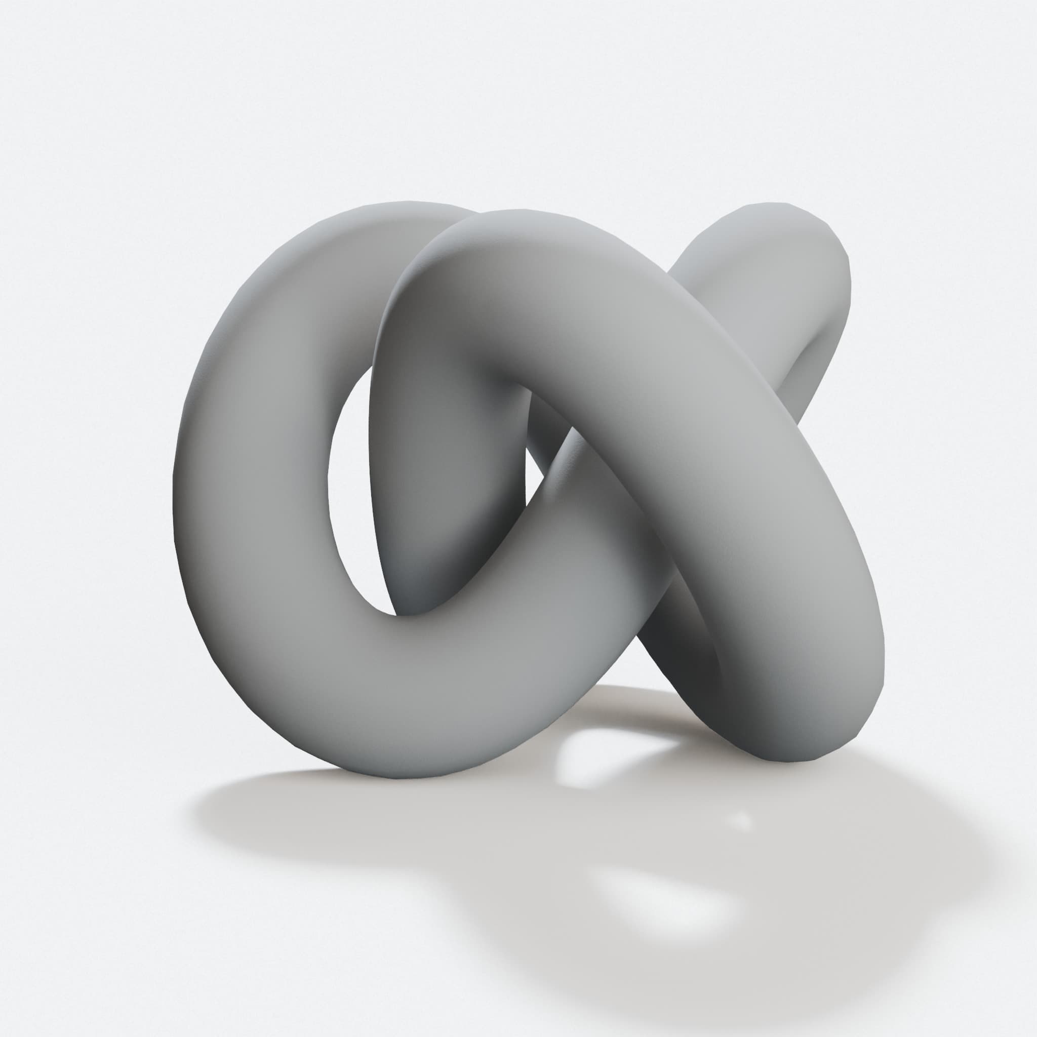 3D Knot Wall Art – Mathematical Sculpture Print