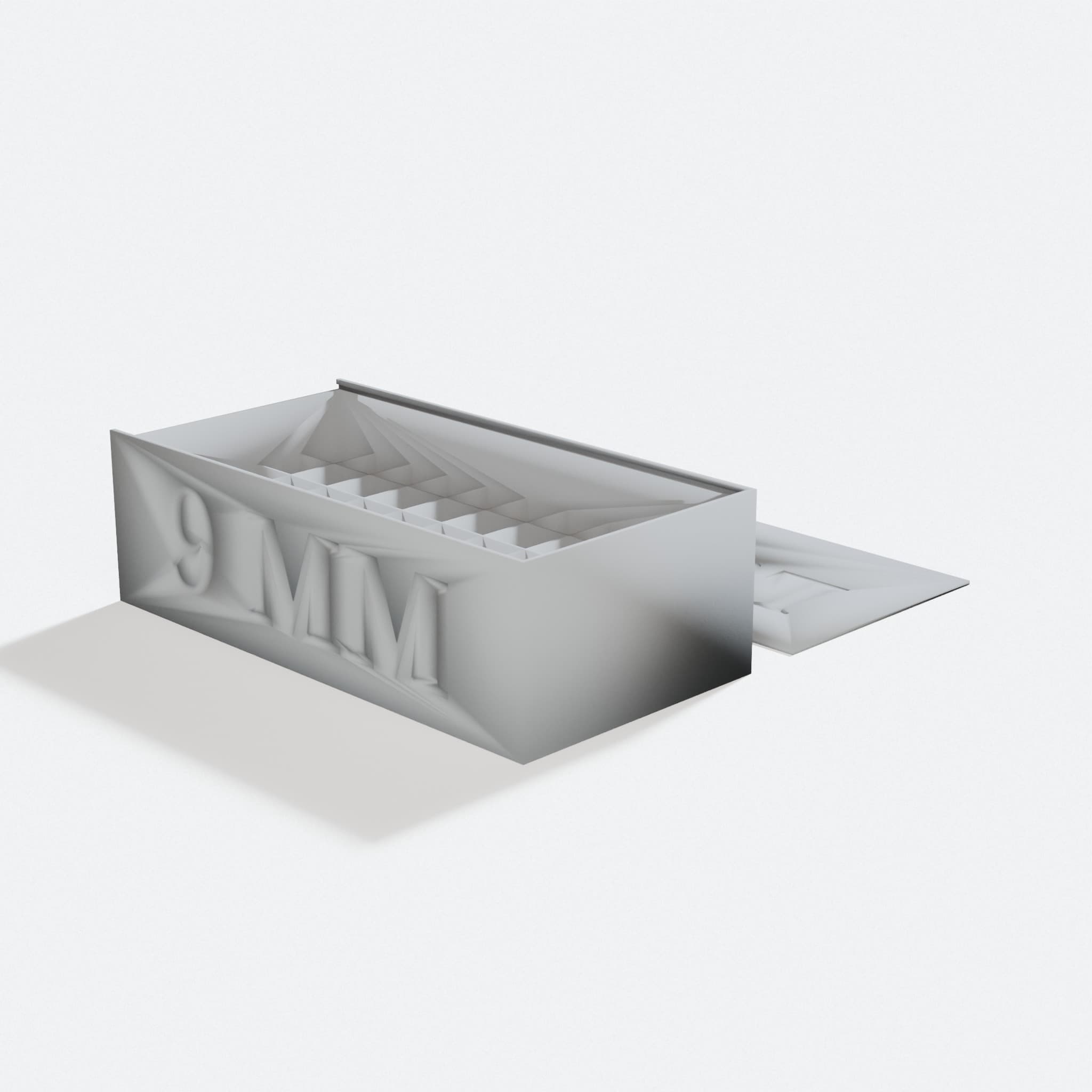 3D Printed Ammo Box Organizer for 9mm Luger