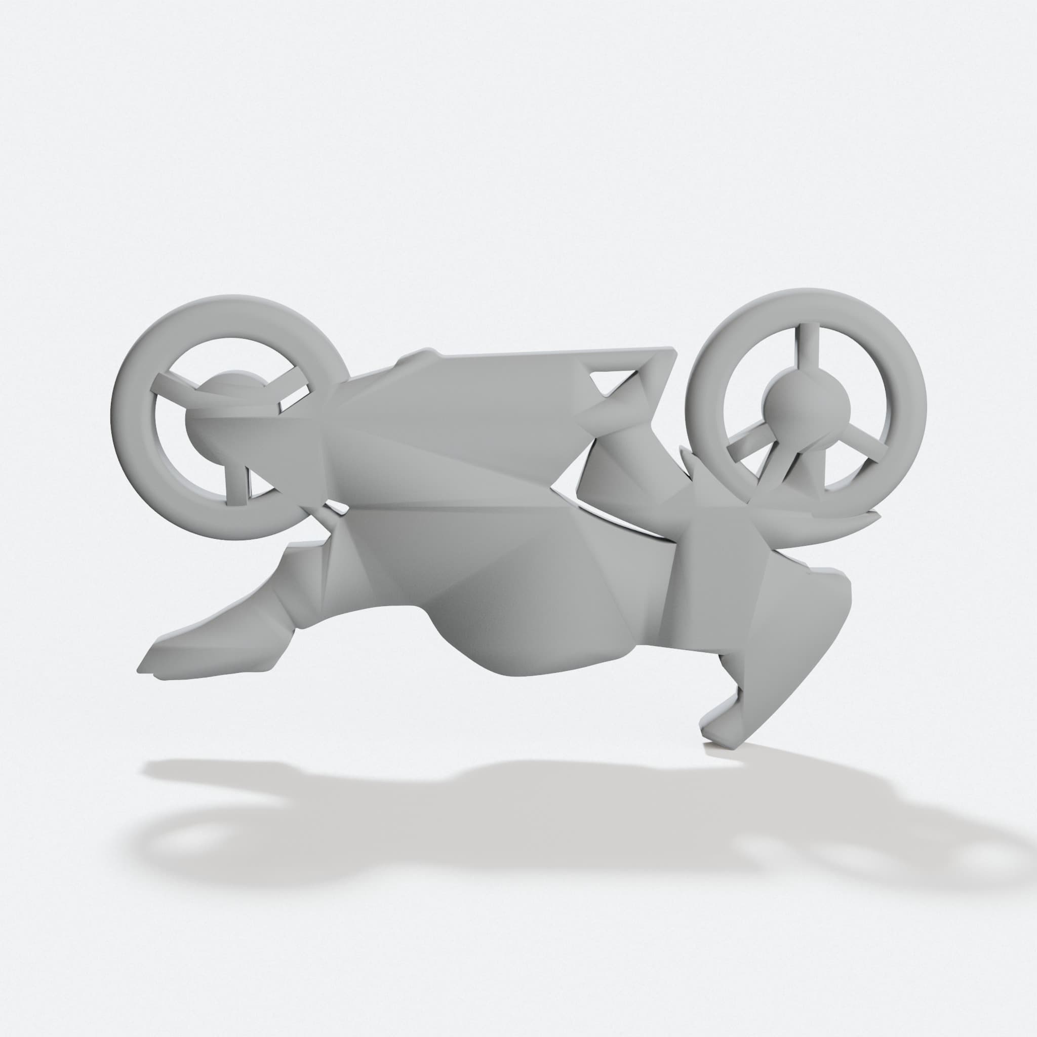 Ninja 250r Motorcycle Keychain, 3D Printed Toy