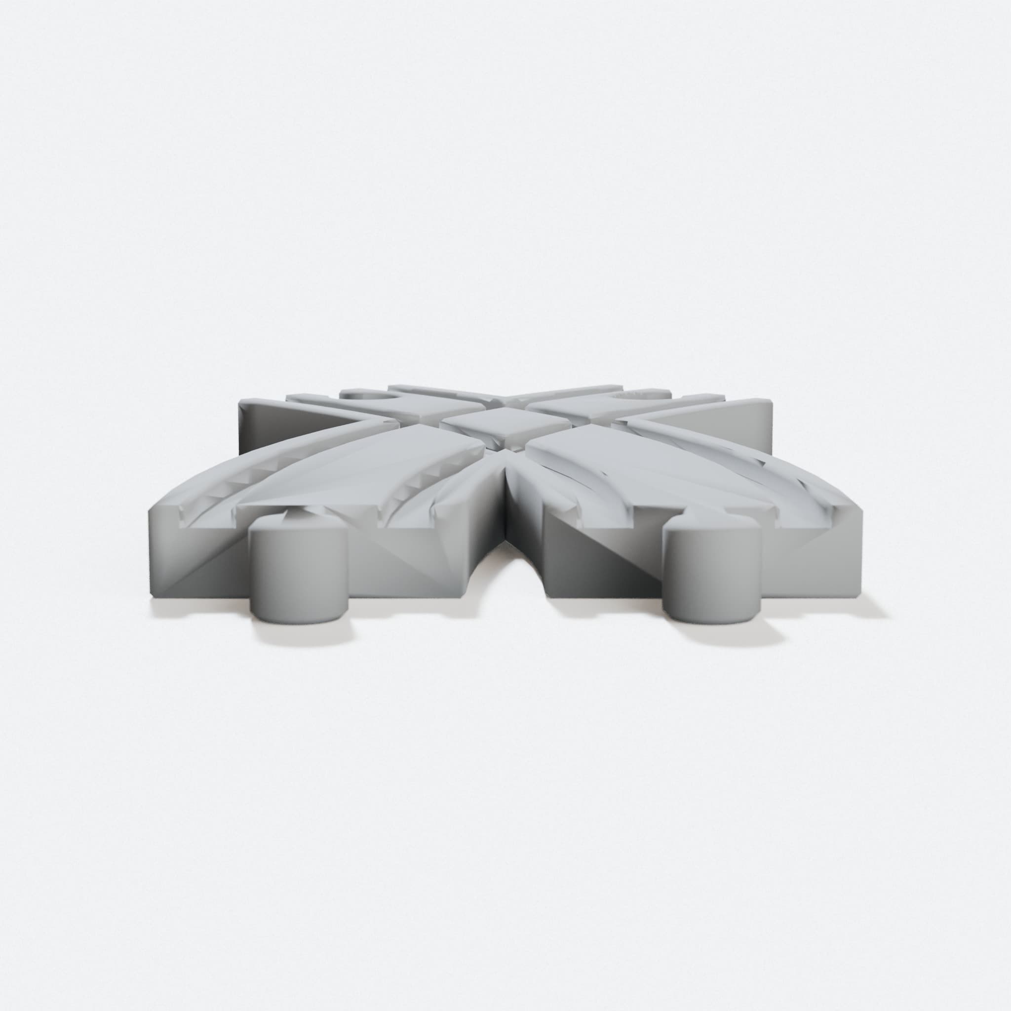 3D Printed Toy Train Track Crossing and Curve Set