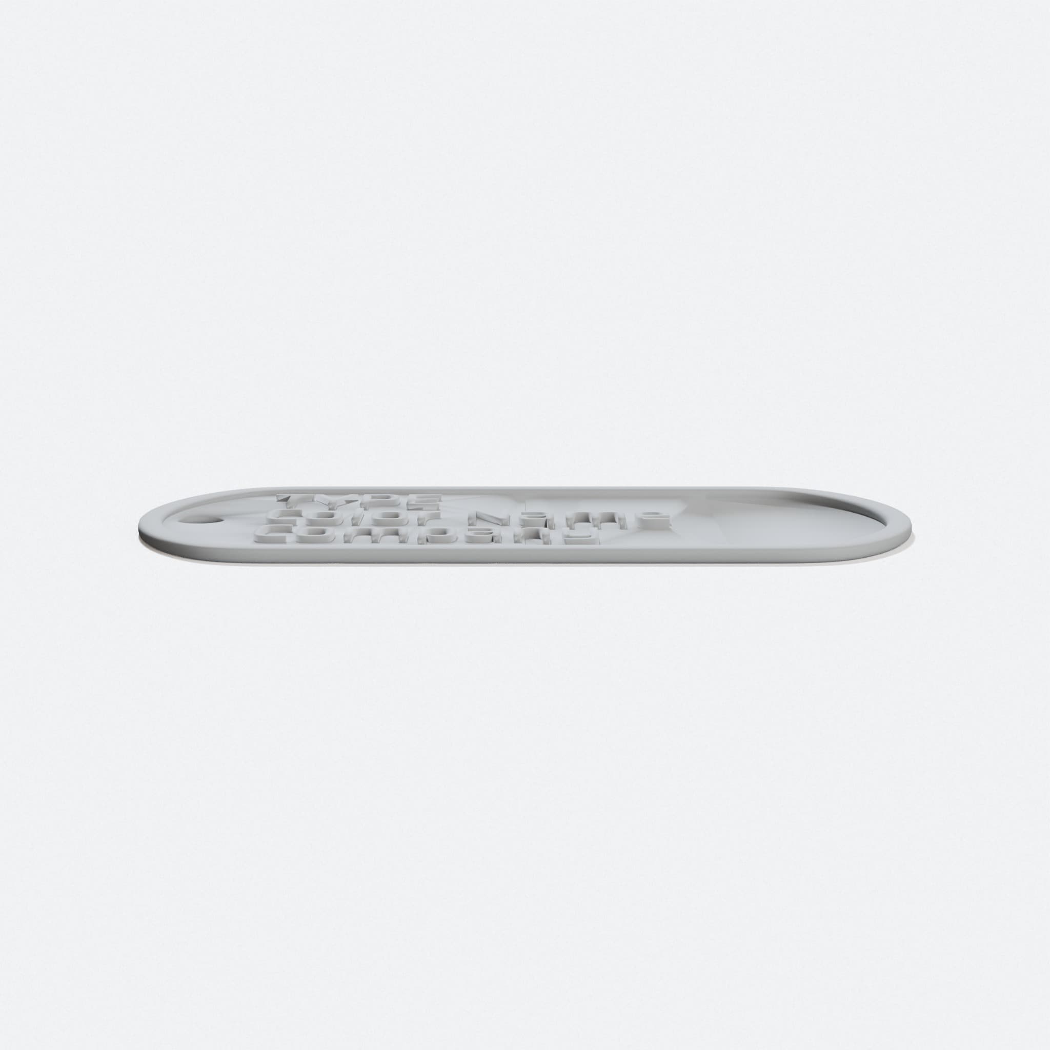 Custom Dog Tag Desk Accessory, 3D Printed