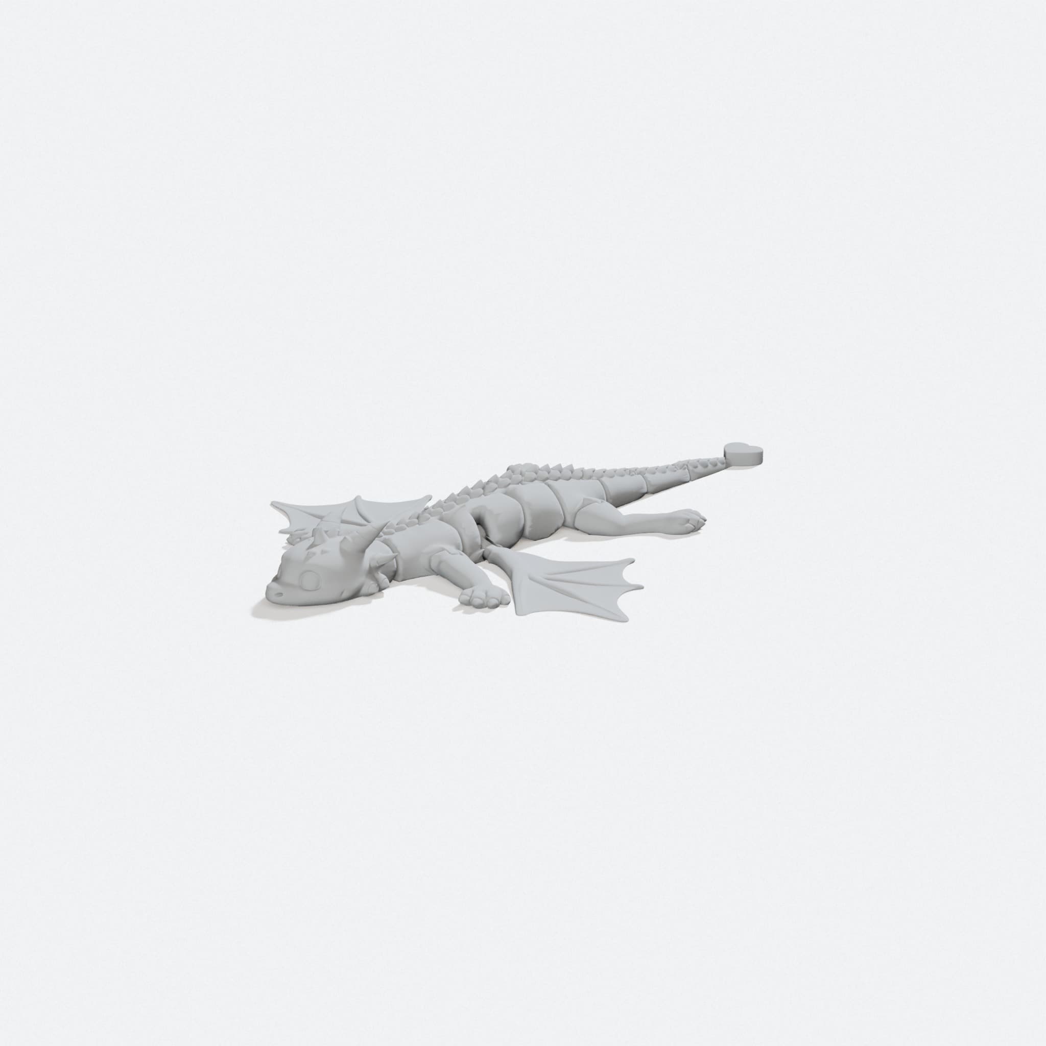 Dragon Flexi Toy, 3D Printed Fidget Desk Companion