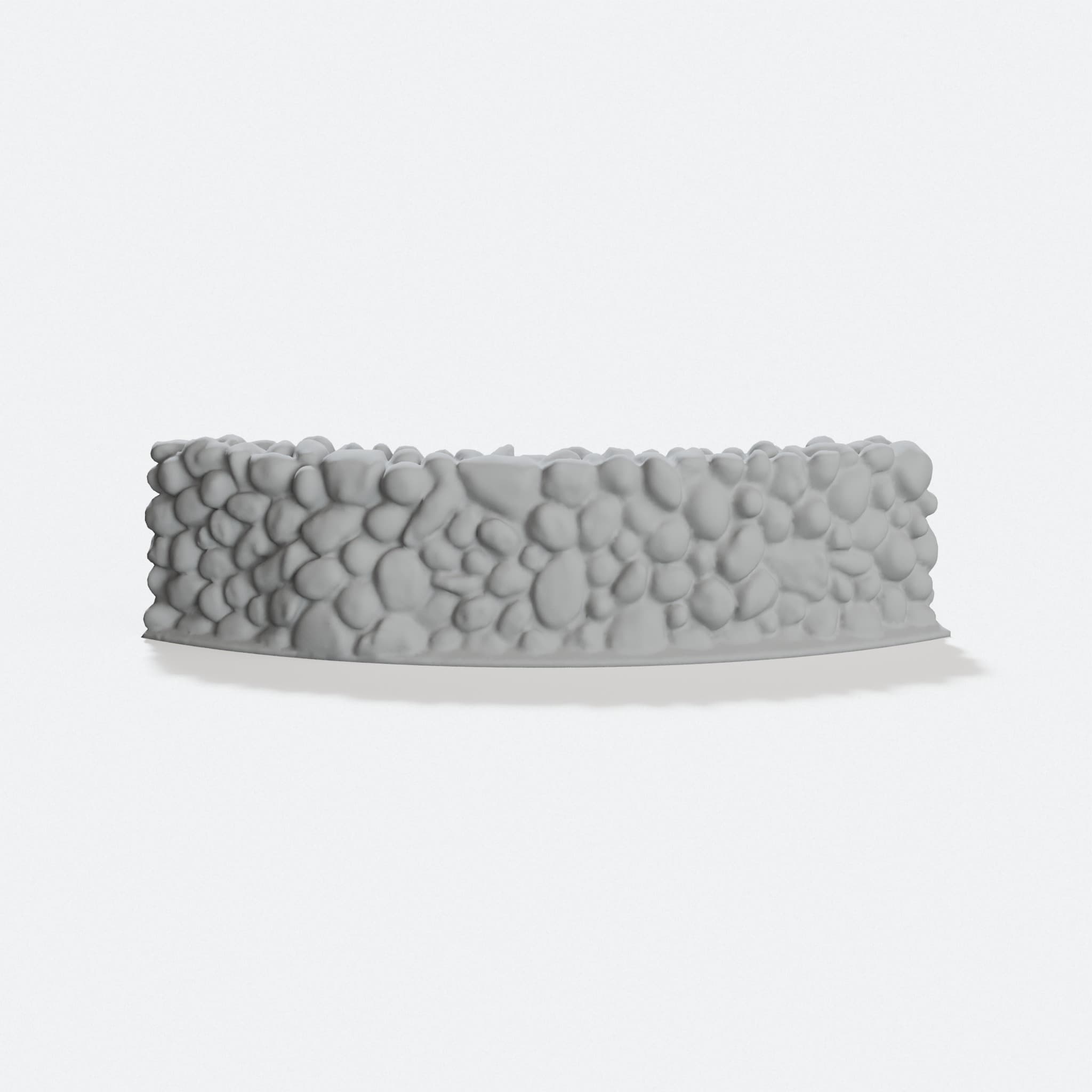 3D Printed Stone Wall Corner Bend for Home Decor