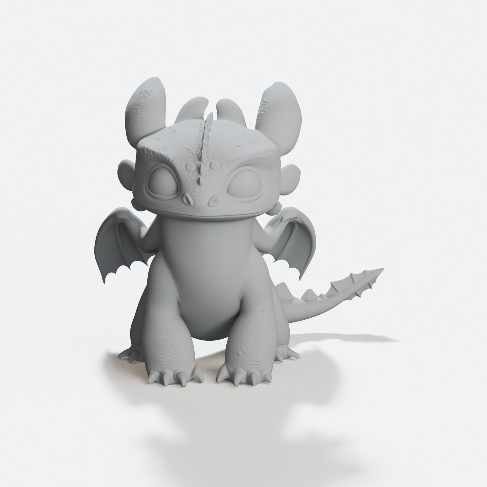 Mini Chimuelo Dragon Keychain 3D Printed Toy