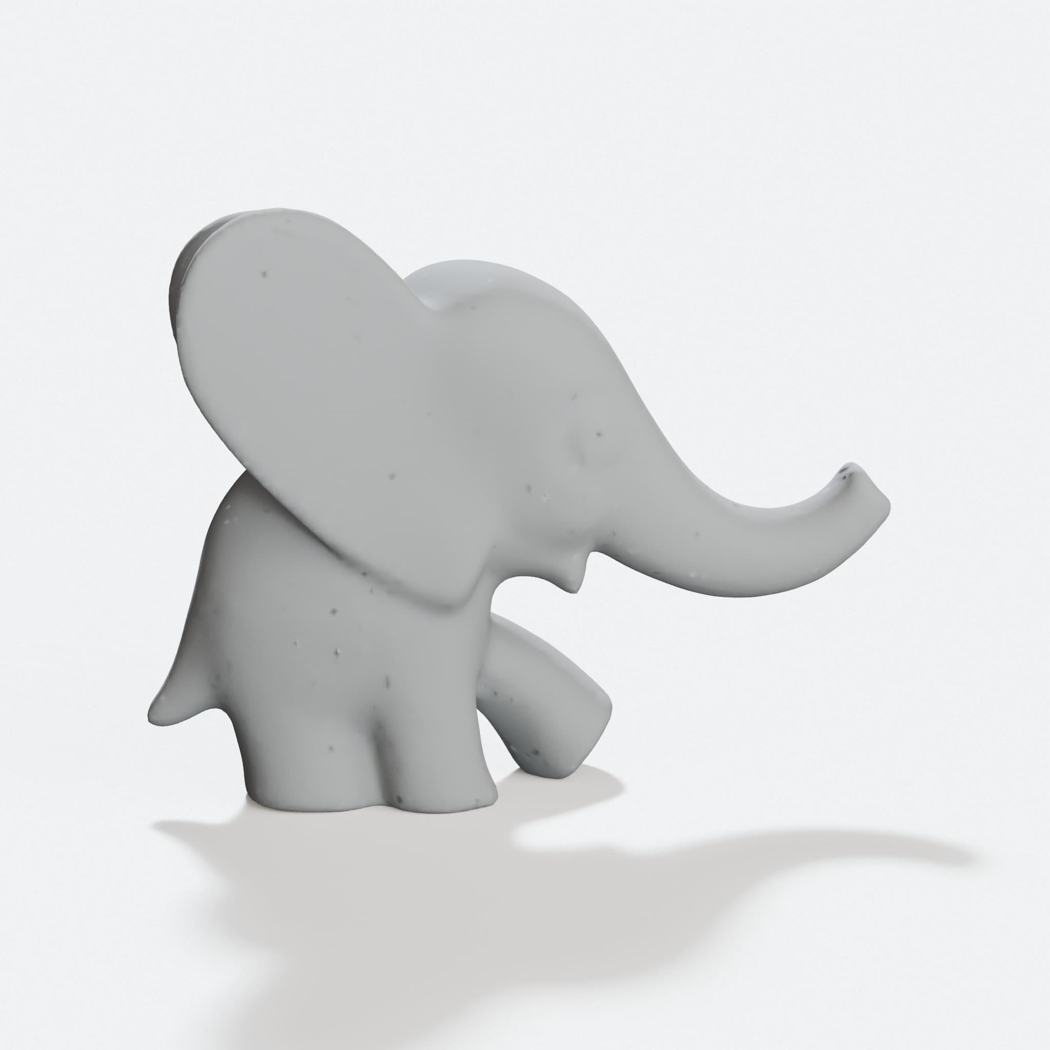 3D Printed Elephant Charm Ornament