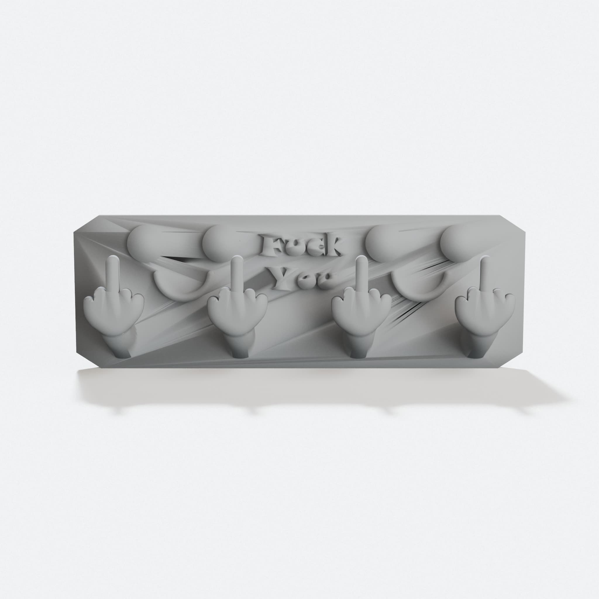Rude Keyholder 3D Printed Wall Mount