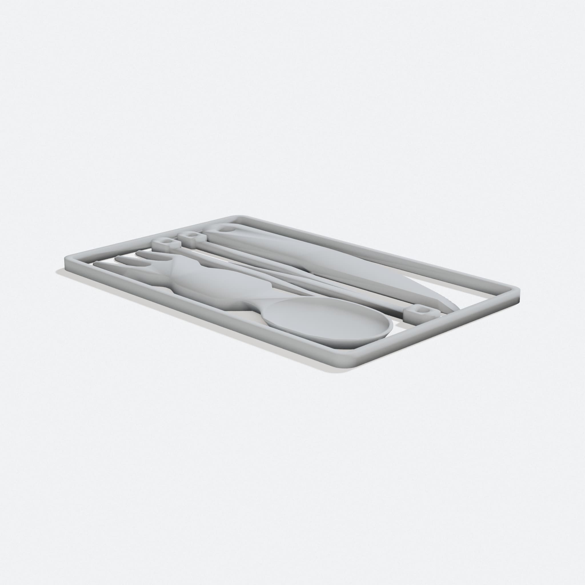 SPKNFORK Flat-Pack Card: Spoon, Fork, Knife, Toothpicks