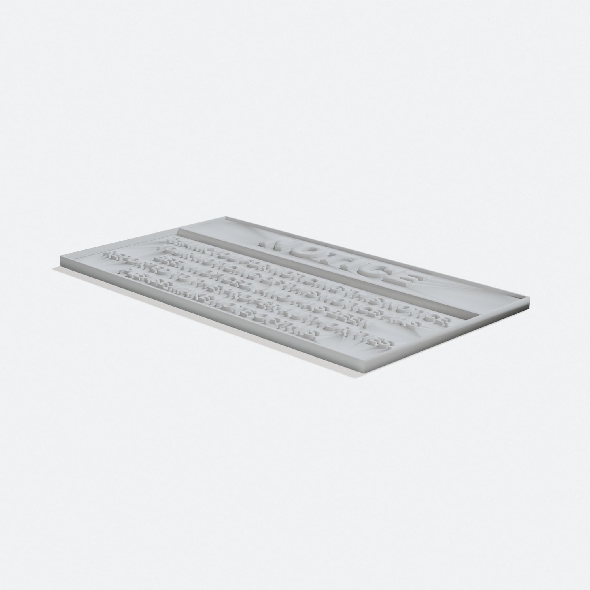 NOTICE Funny Sign, 3D Printed Wall Art