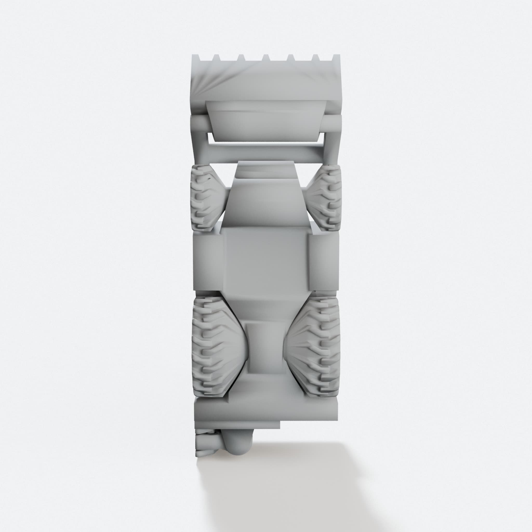 Backhoe Loader 3D Printed Toy, Print-In-Place Design