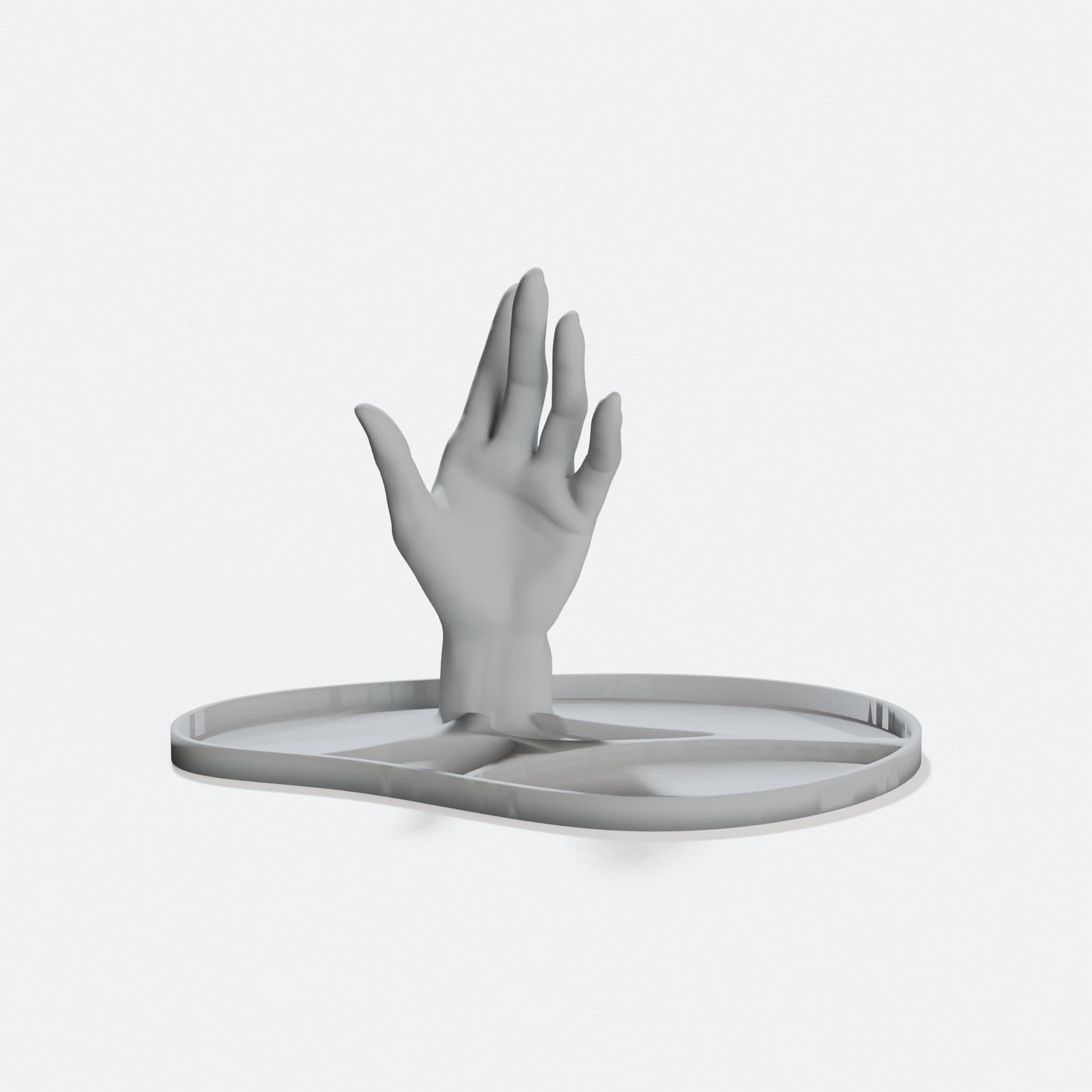 Compatible with Ring Jewelry Hand Stand with Storage Trays