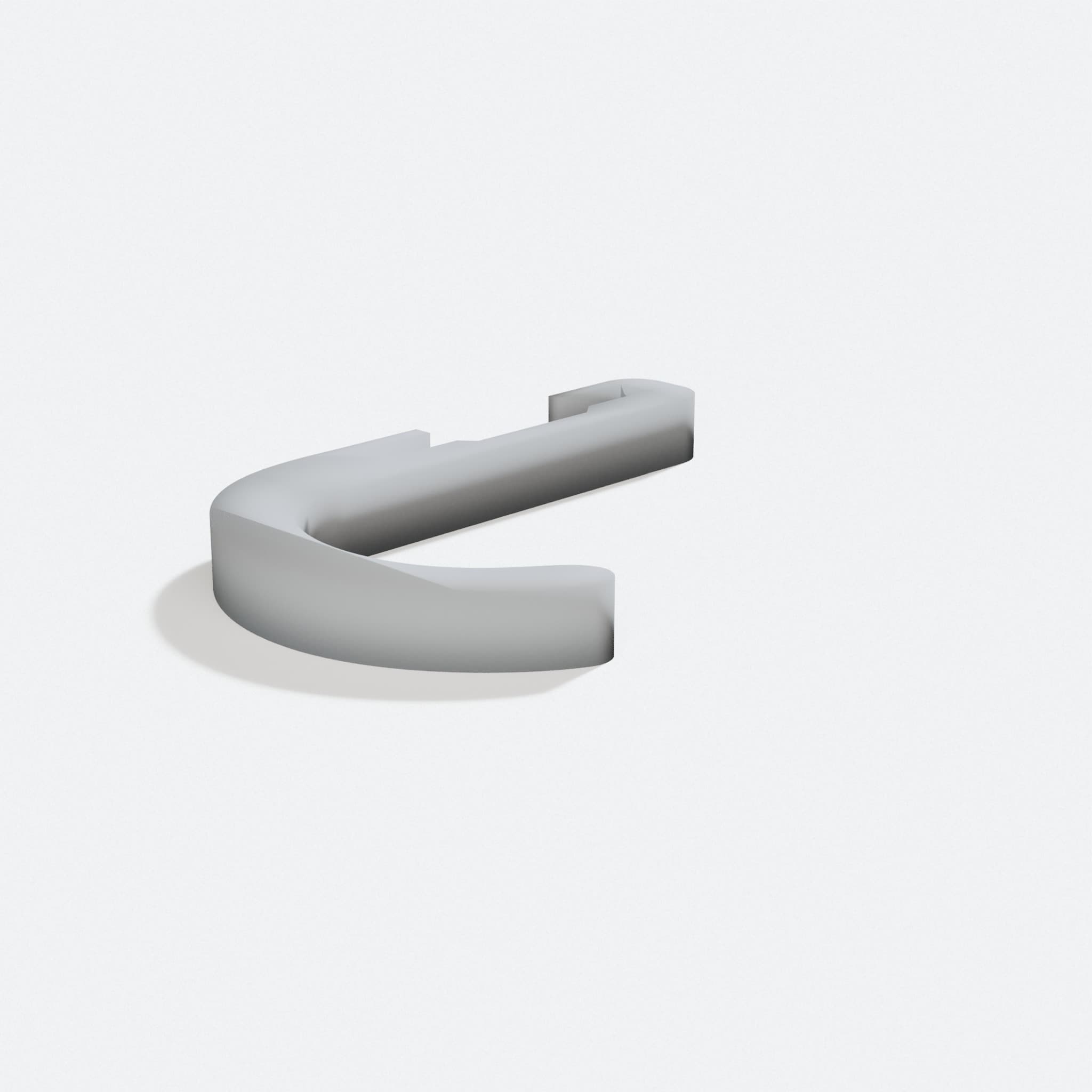 3D Printed Kitchen Hook for Flat Bar Storage