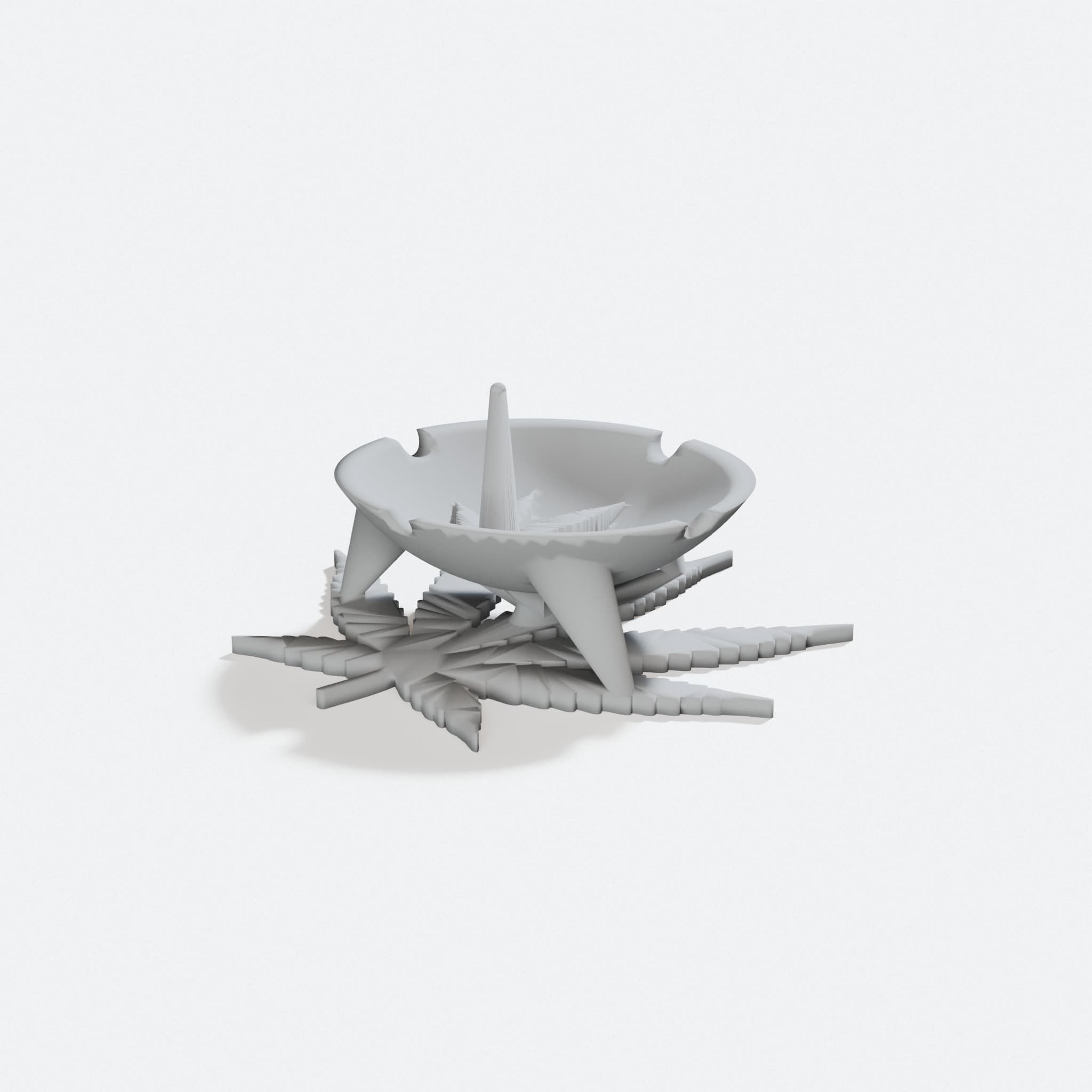 420 Leaf Ash Tray with Built-In Debowler