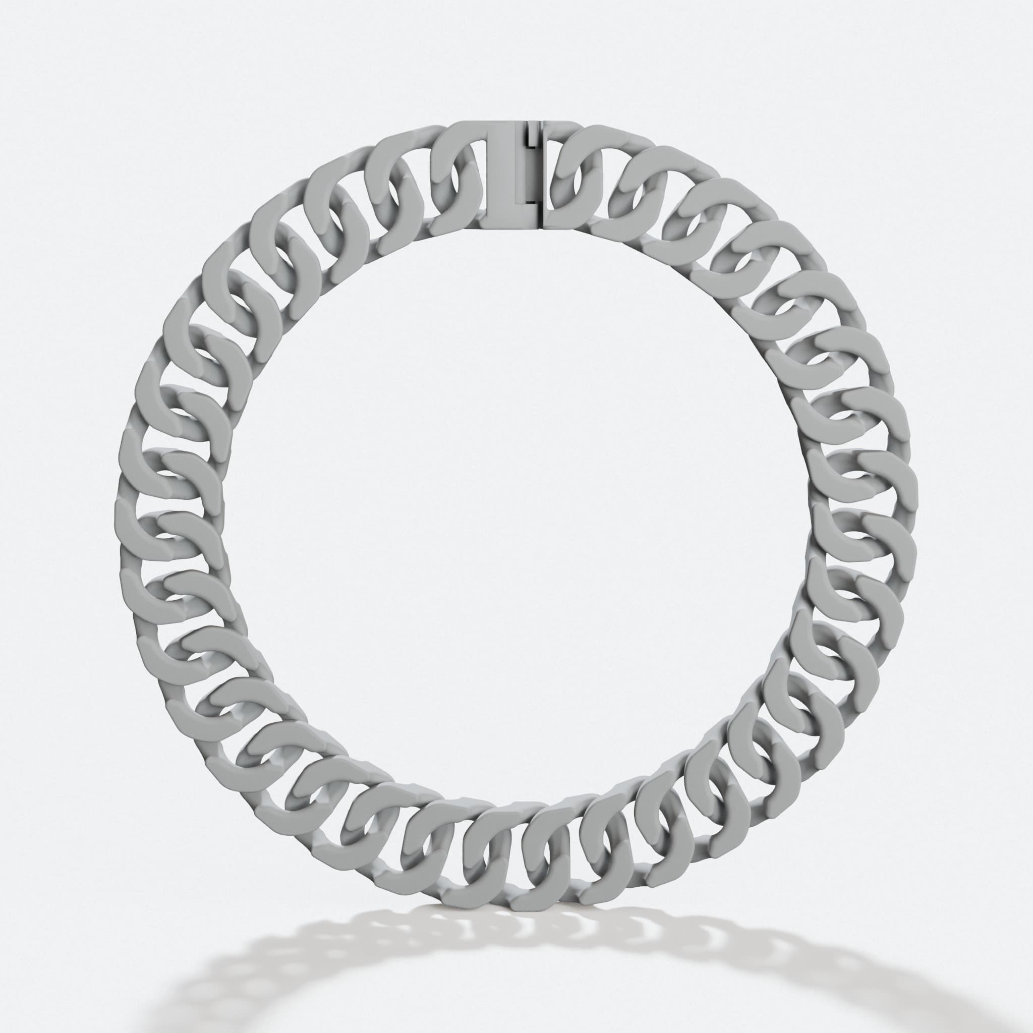 Chunky Chain 3D Printed Necklace, Print-in-Place